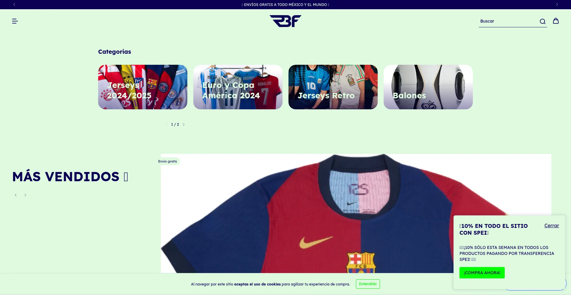 Website screenshot of Jerseysrbf.com