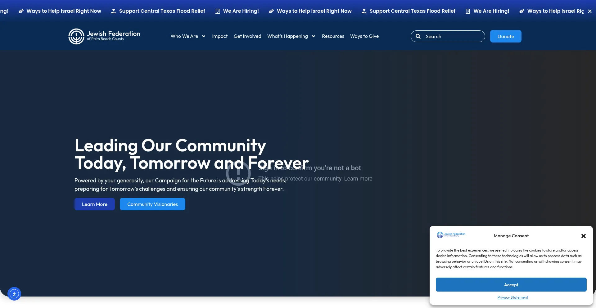 Website screenshot of Jewishpb.org