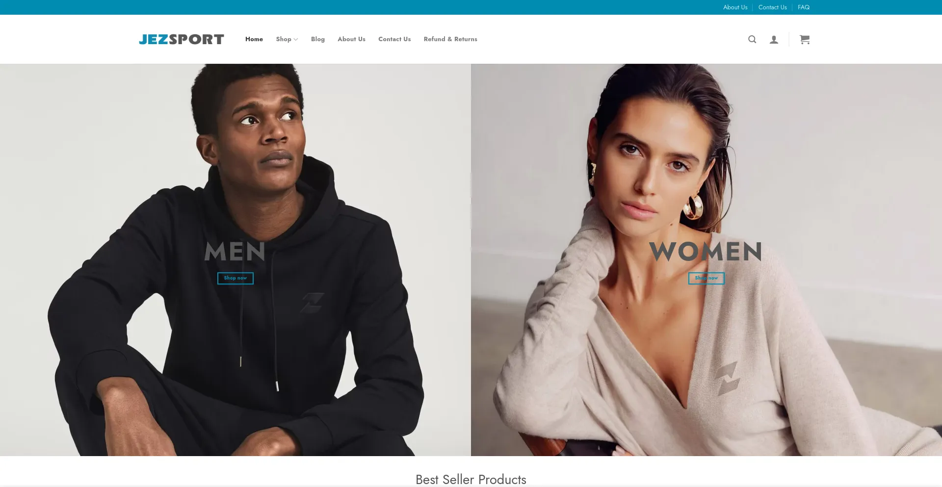 Website screenshot of Jezsport.com