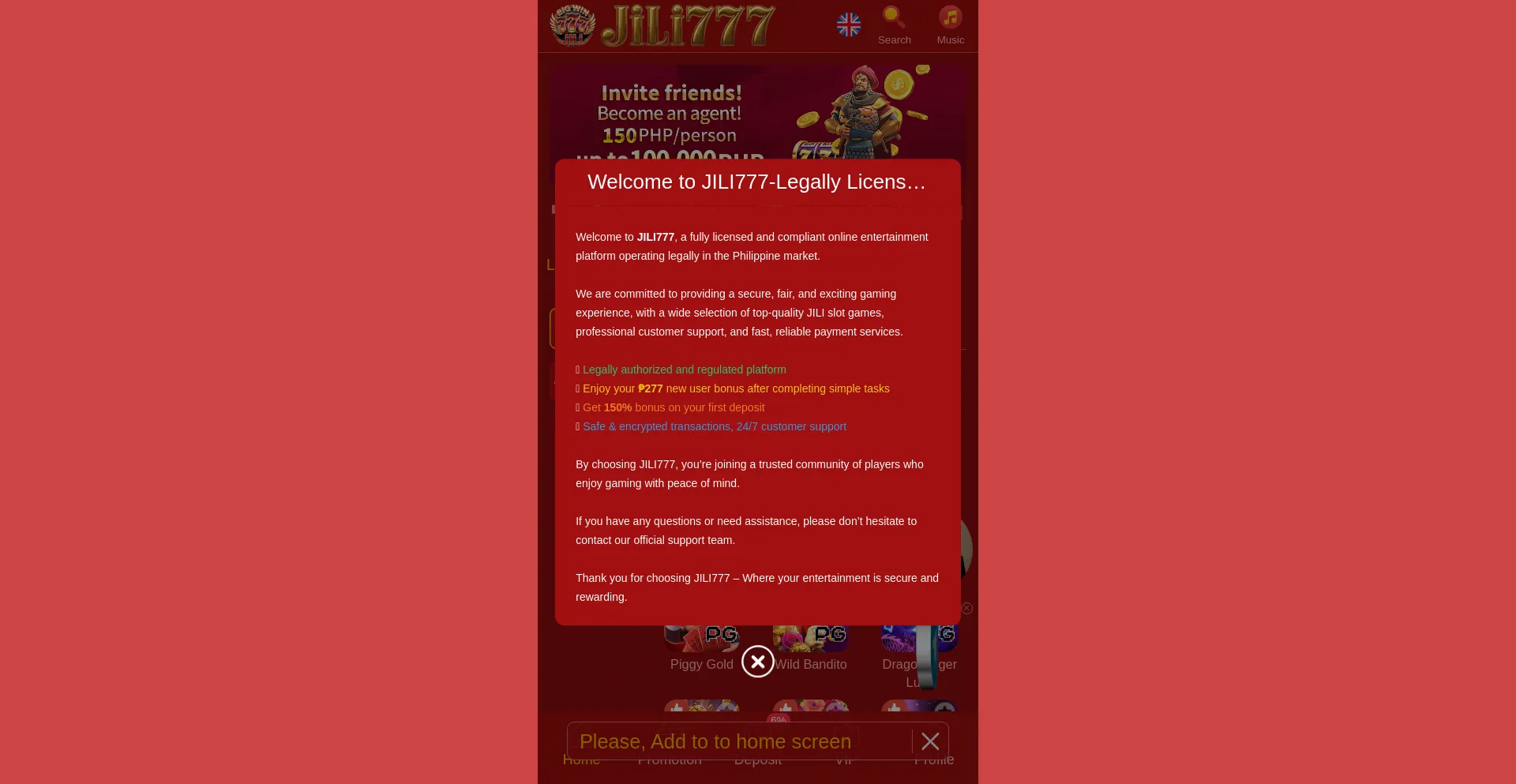 Website screenshot of Jili777bigwin.com