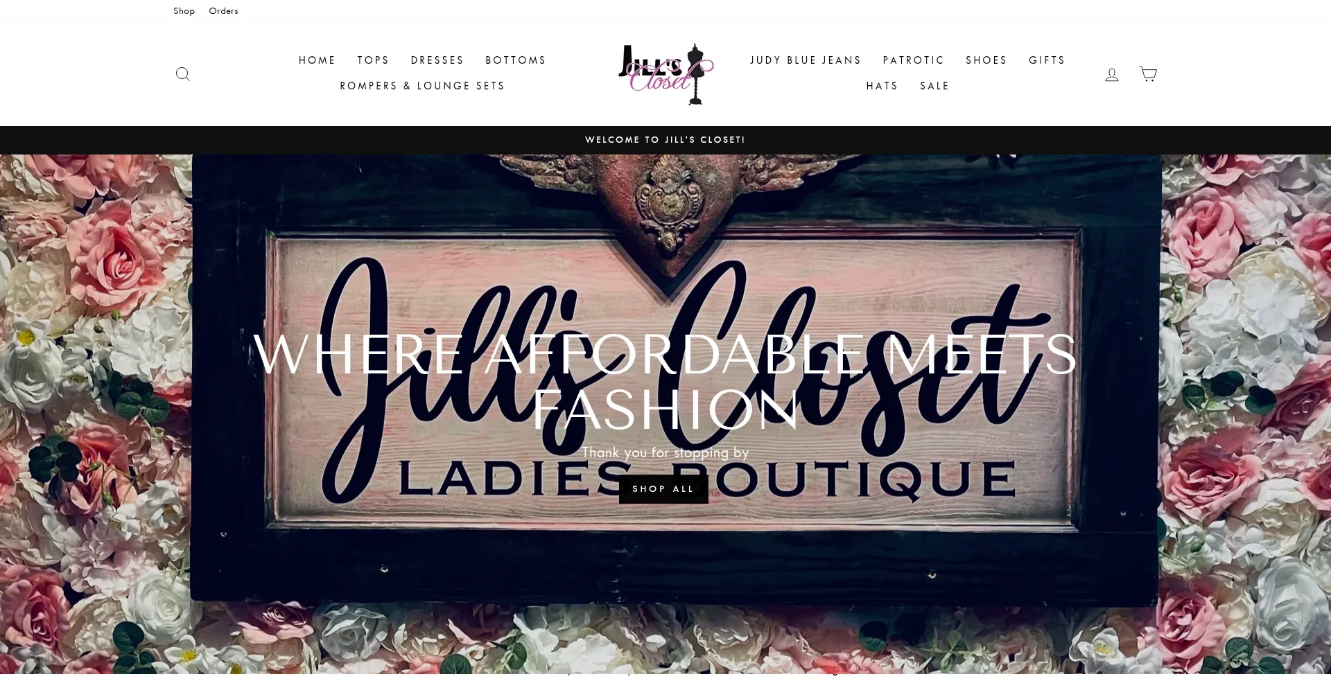 Website screenshot of Jillsclosetalvin.com