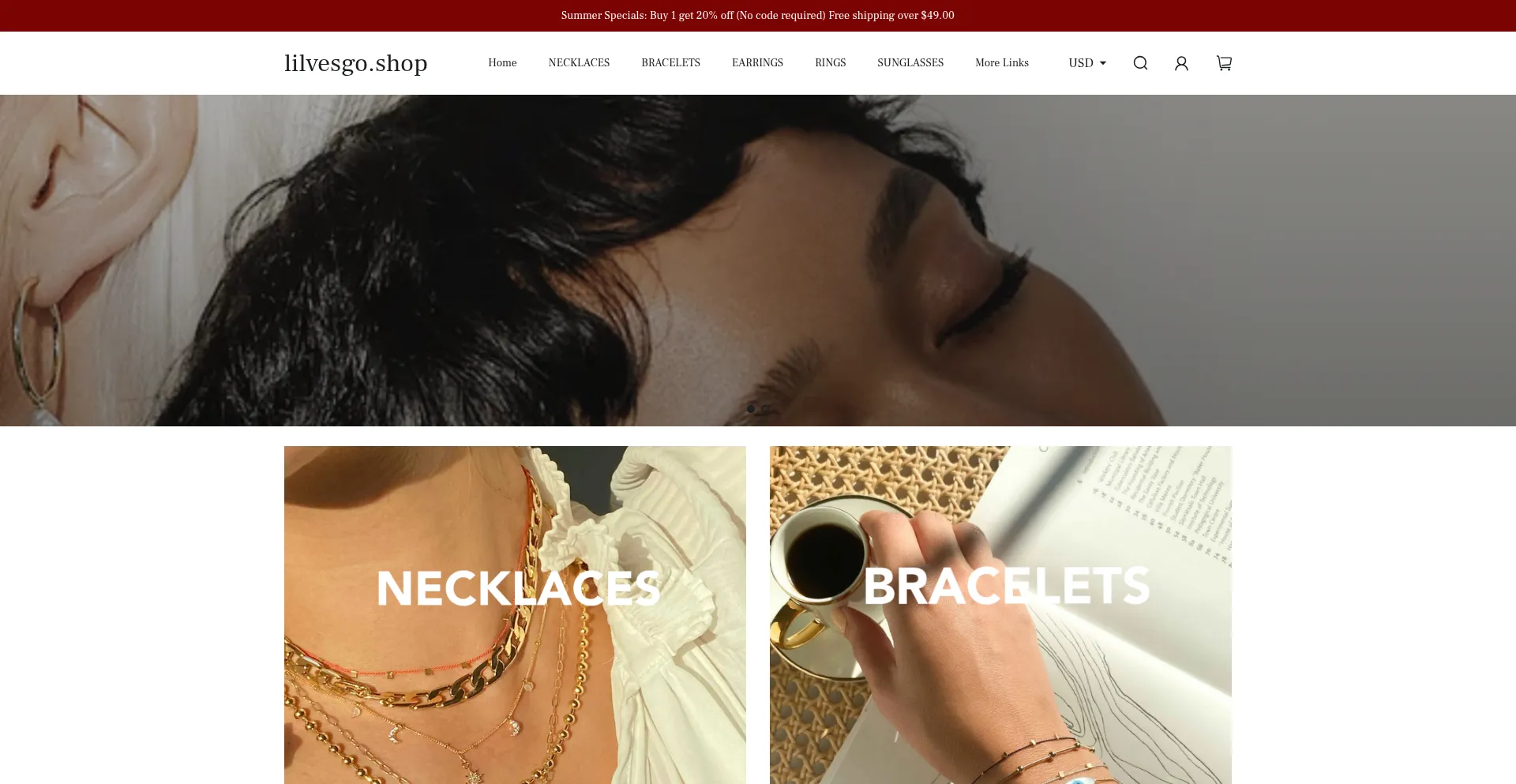 Website screenshot of Jillsummersale.com