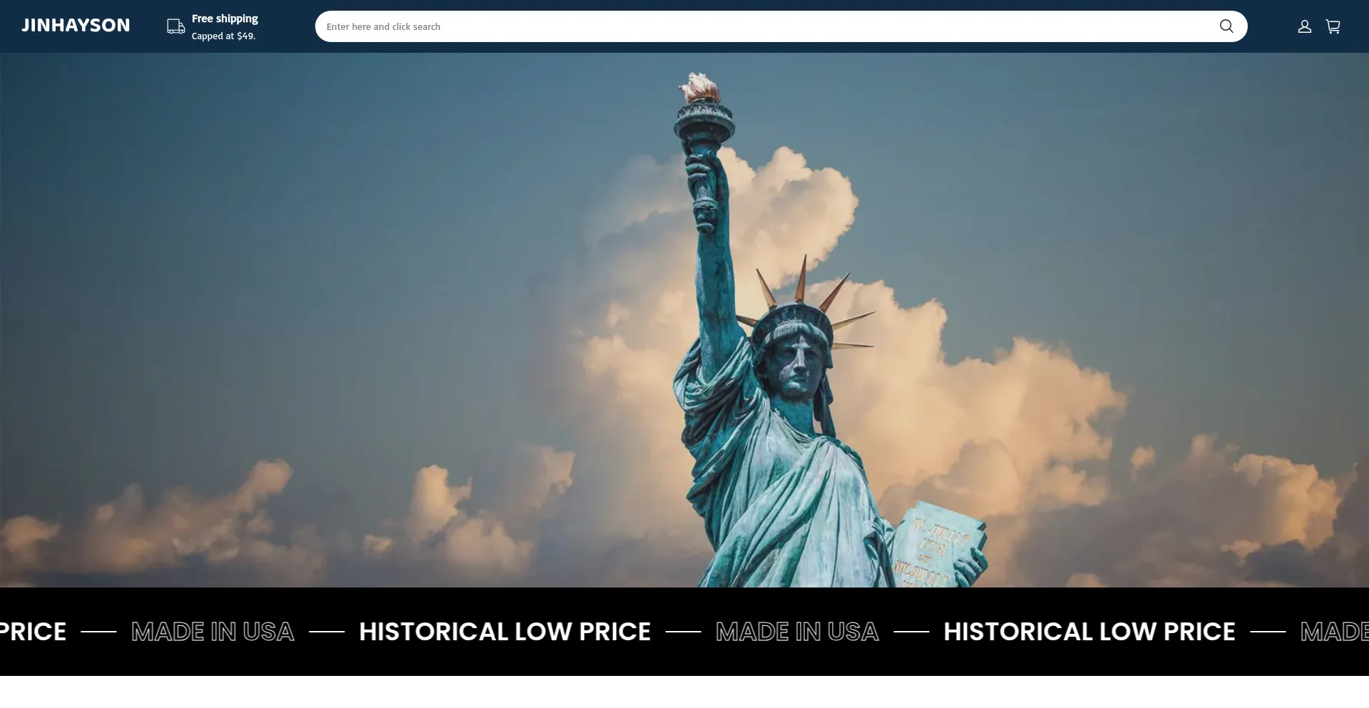 Website screenshot of Jinhayson.com