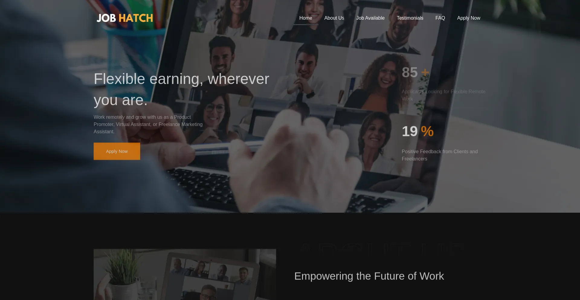 Website screenshot of Job-hatch.pro