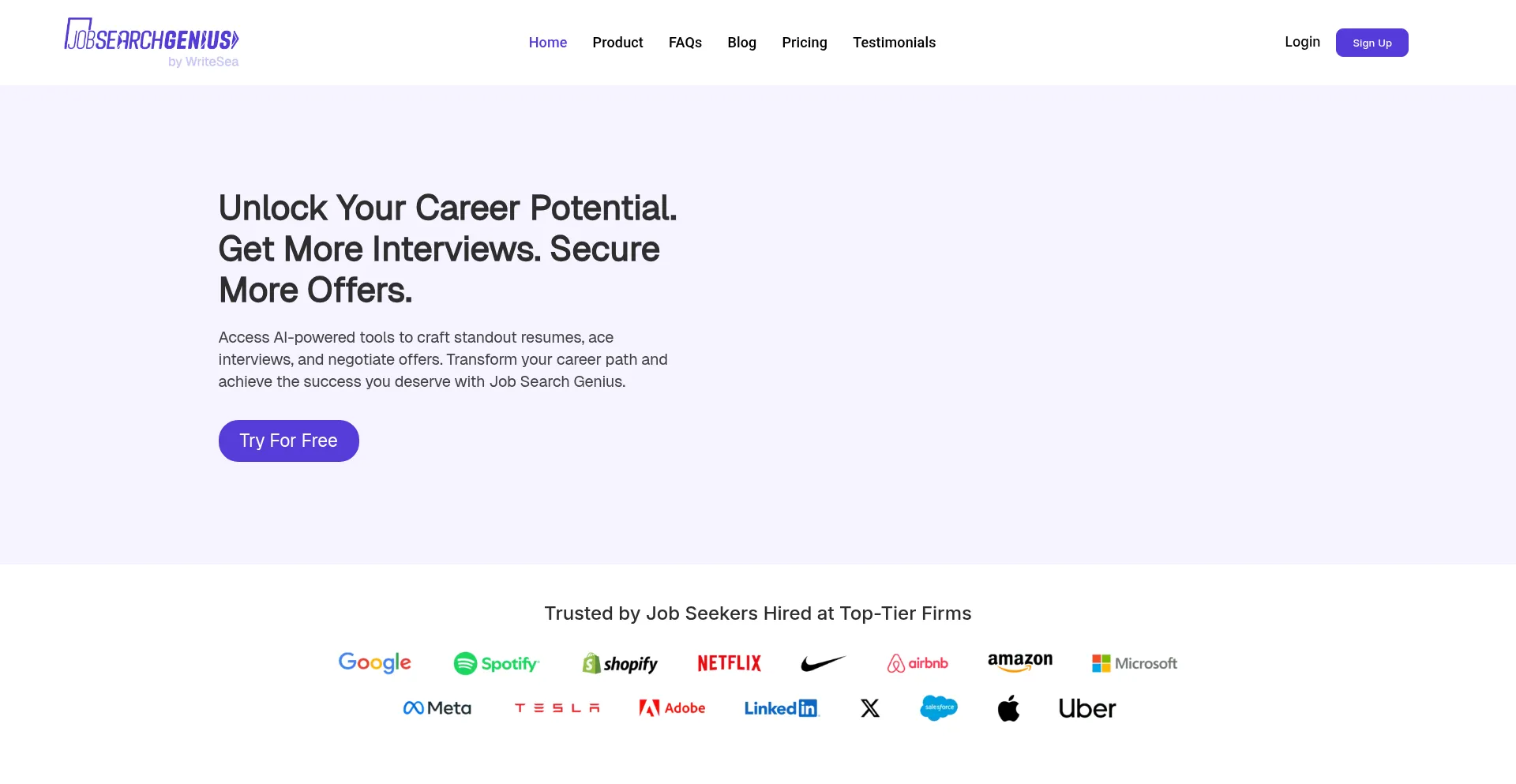 Jobsearchgenius.net Screenshot