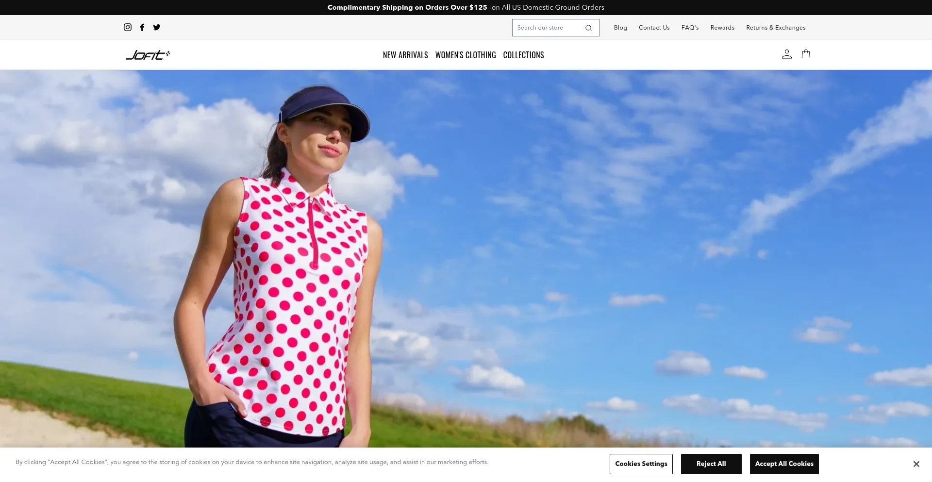 Website screenshot of Jofit.com