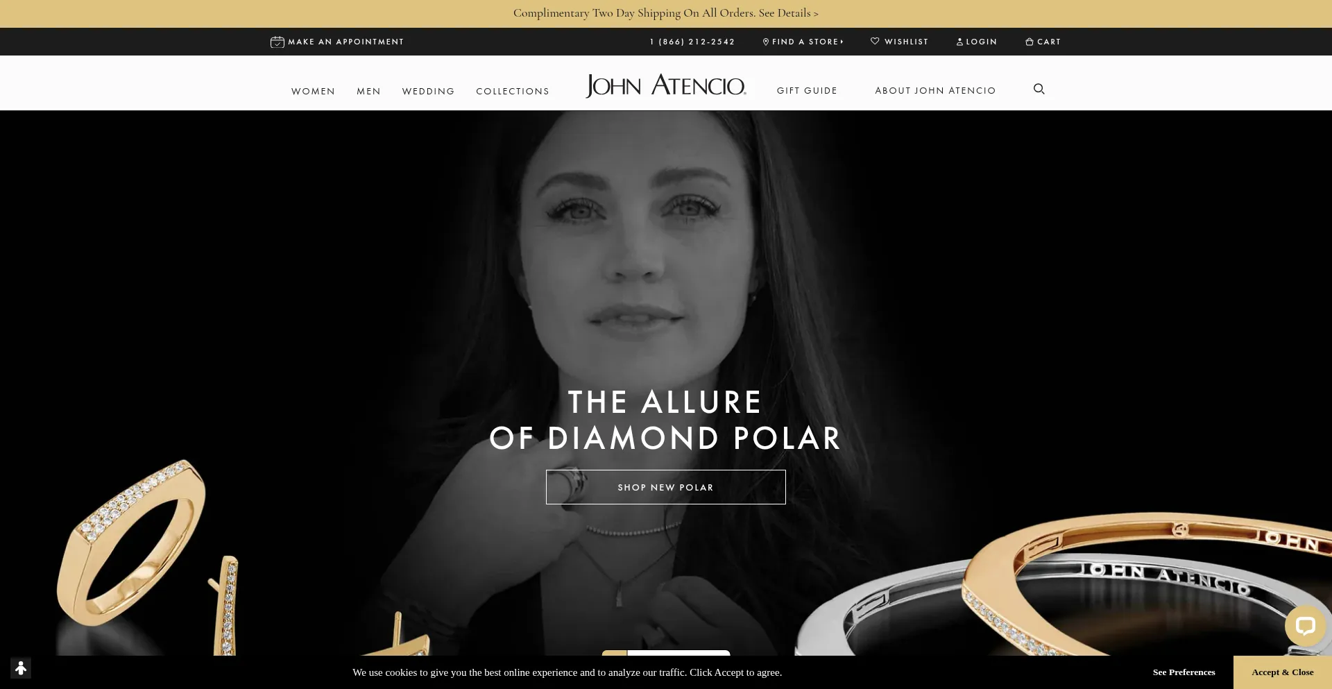 Website screenshot of Johnatencio.com