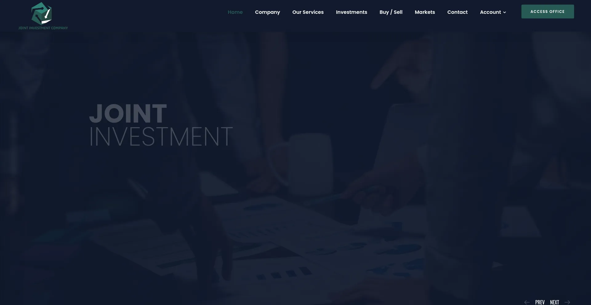 Website screenshot of Jointinvestmentcompany.com