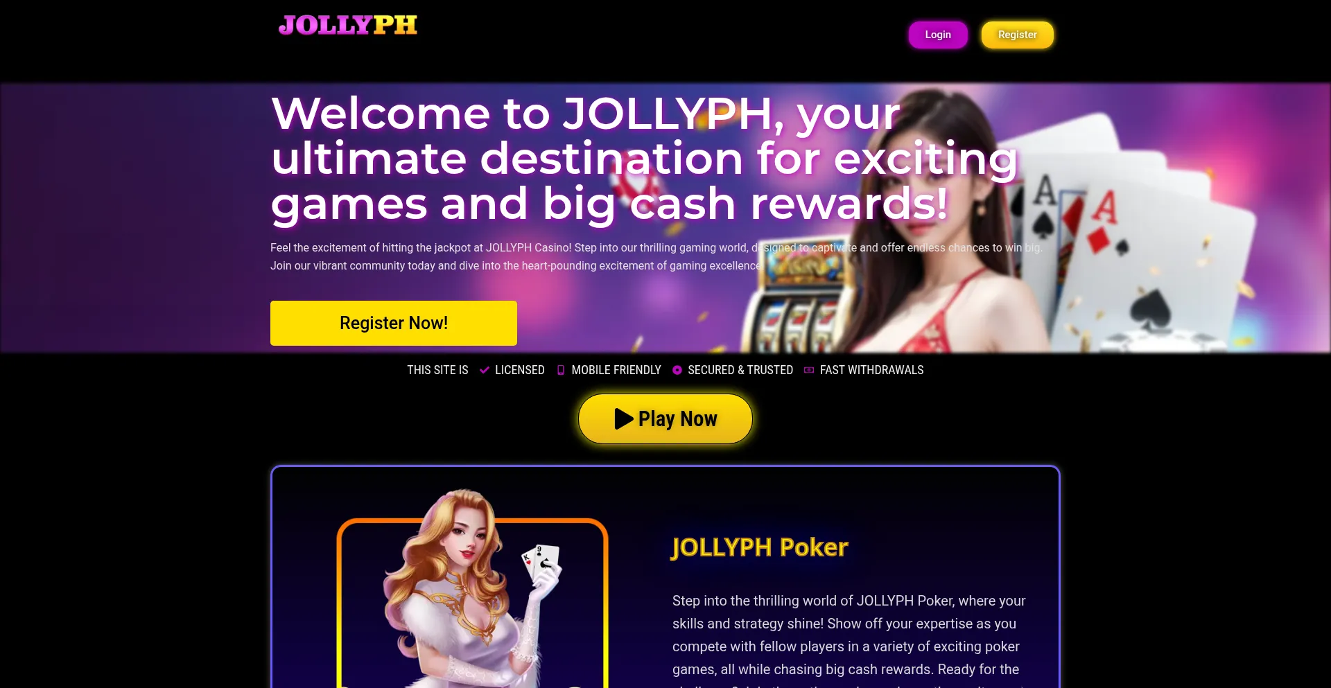 Website screenshot of Jollyph.org