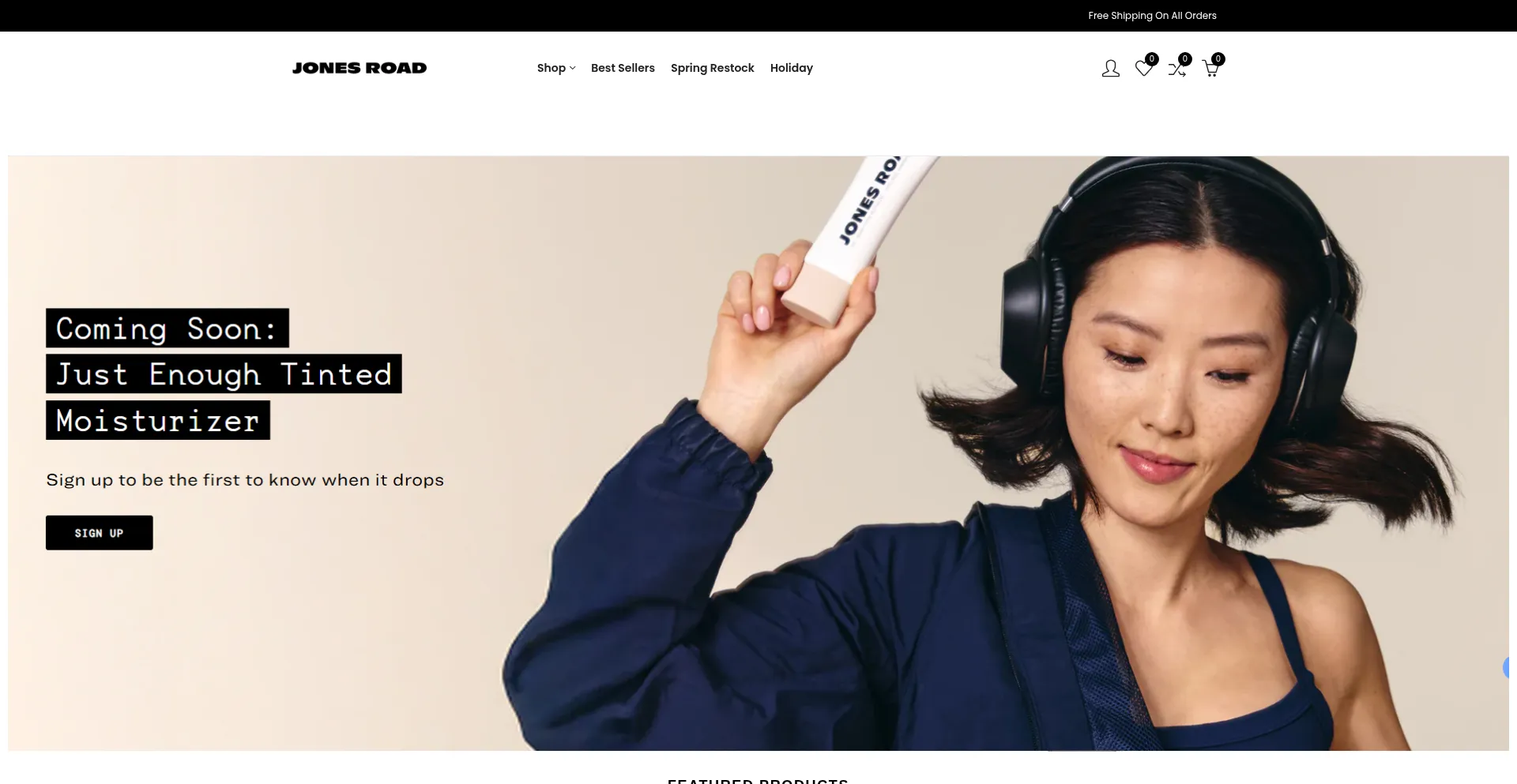 Website screenshot of Jonesoradbeauty.com