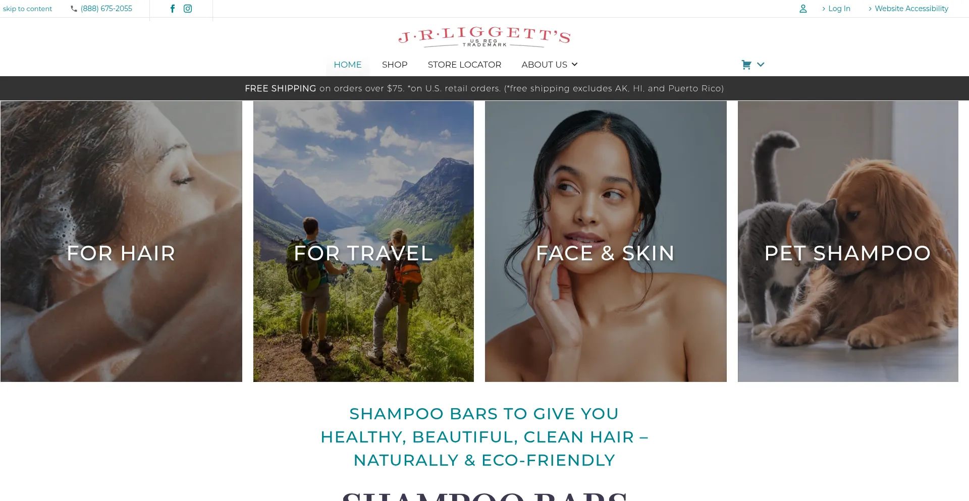 Website screenshot of Jrliggett.com