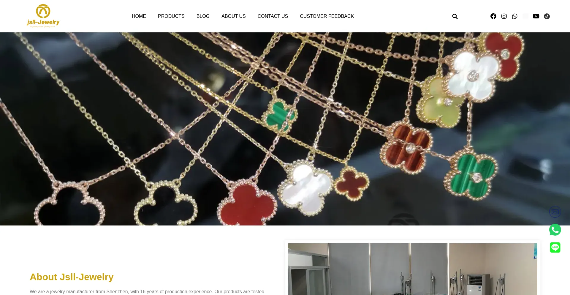 Website screenshot of Jslljewelry.com