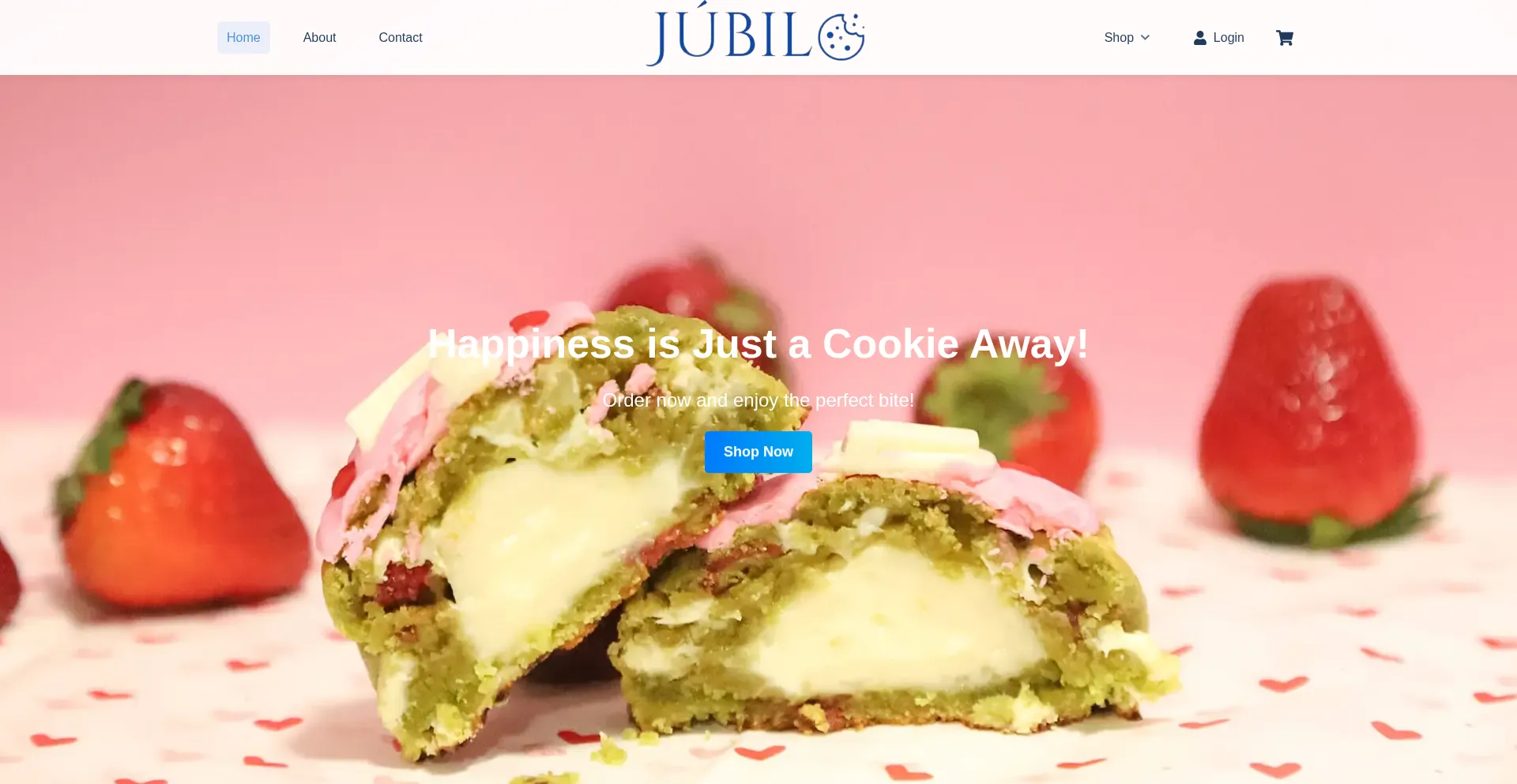 Website screenshot of Jubilocookies.ca