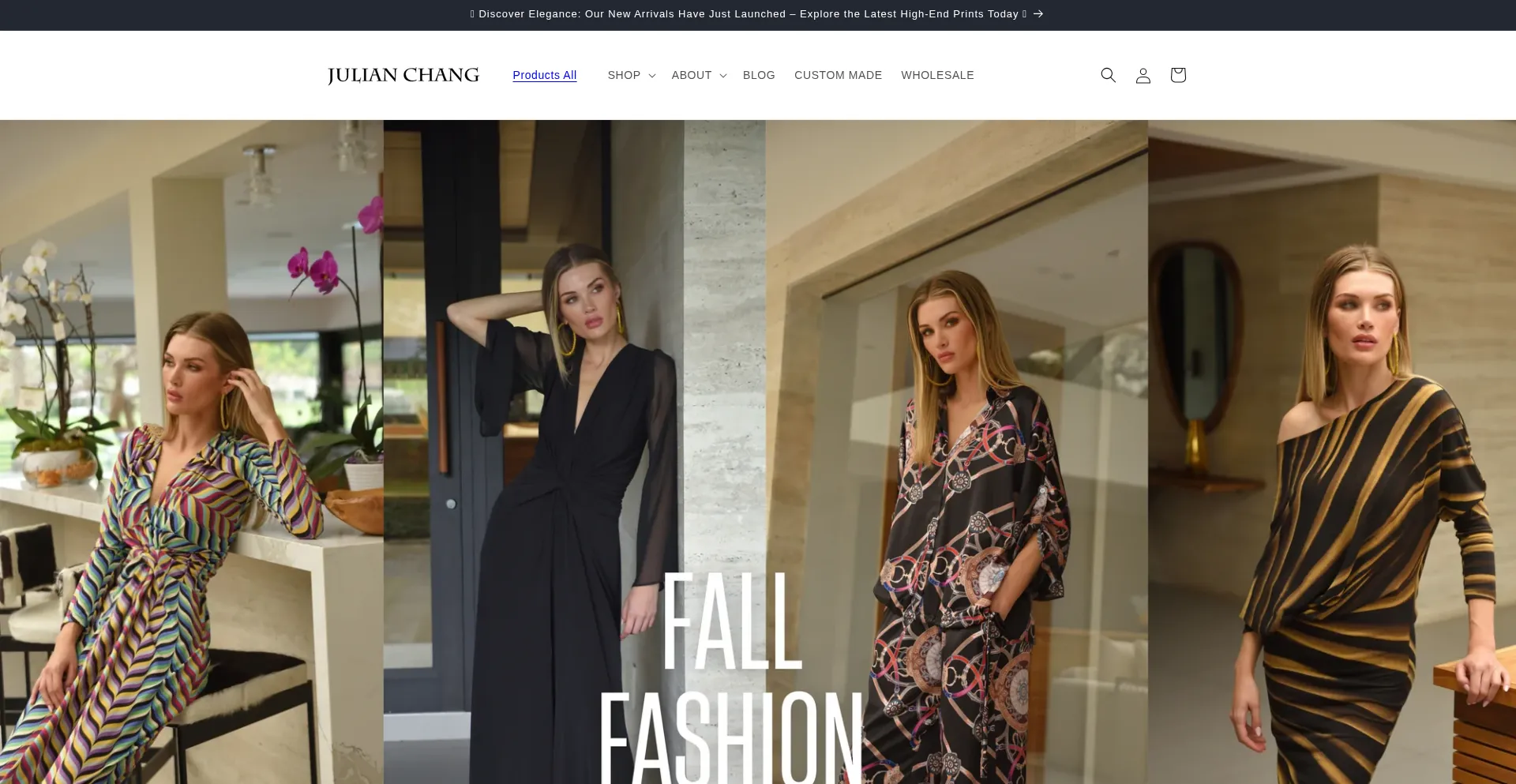 Website screenshot of Julianchangboutique.com