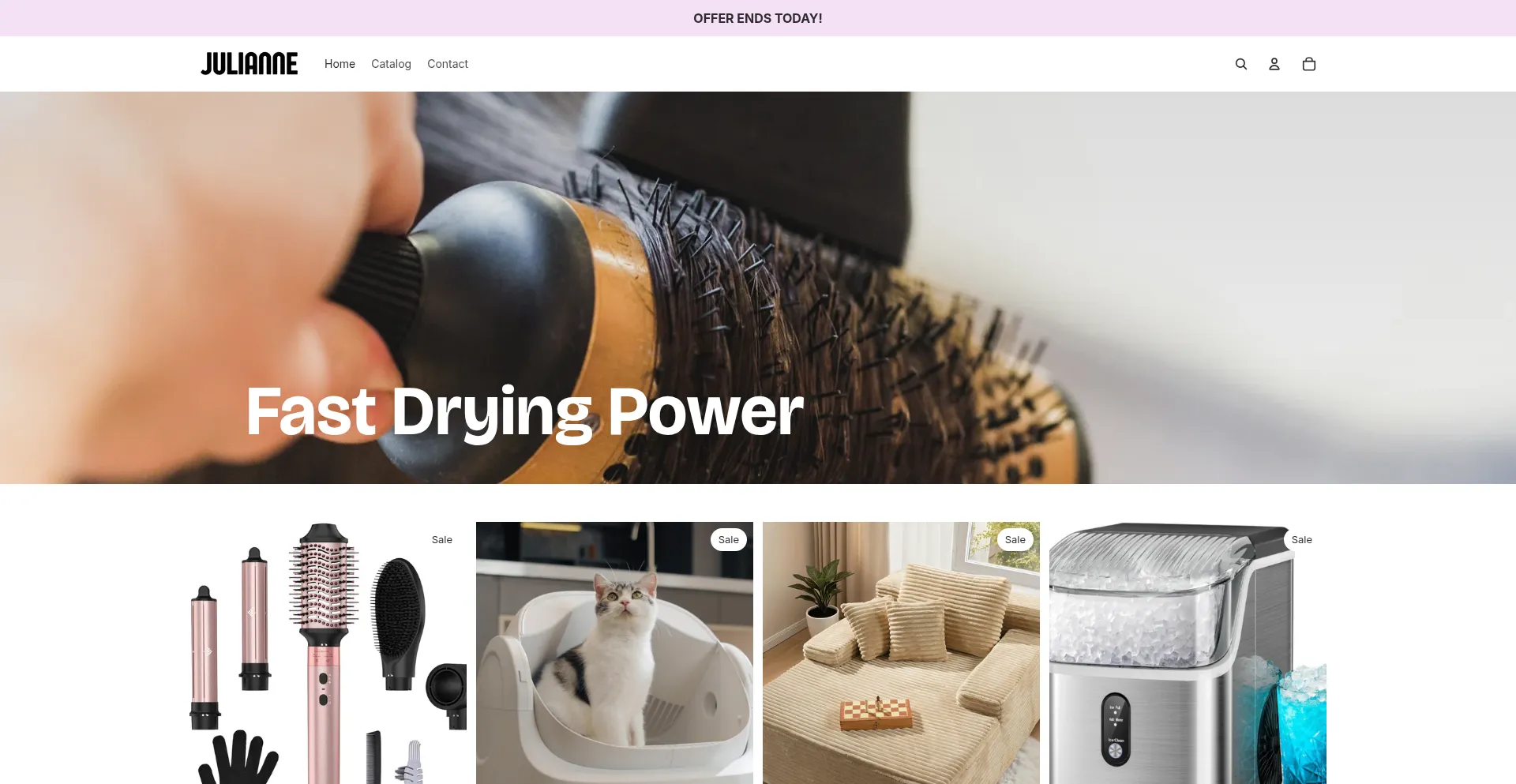 Website screenshot of Julianneshop.com