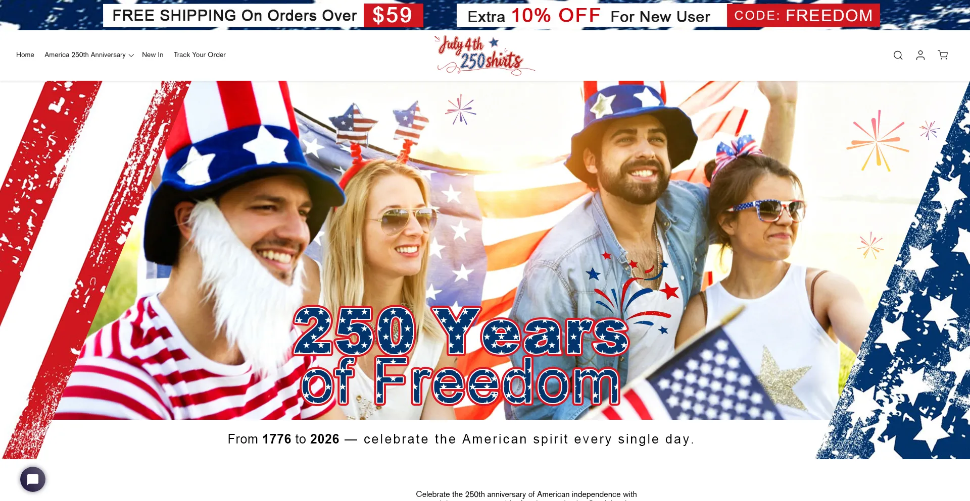 July4th250shirts.com