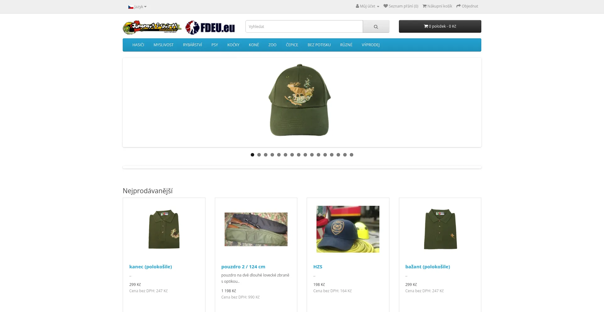 Website screenshot of Jummy.cz