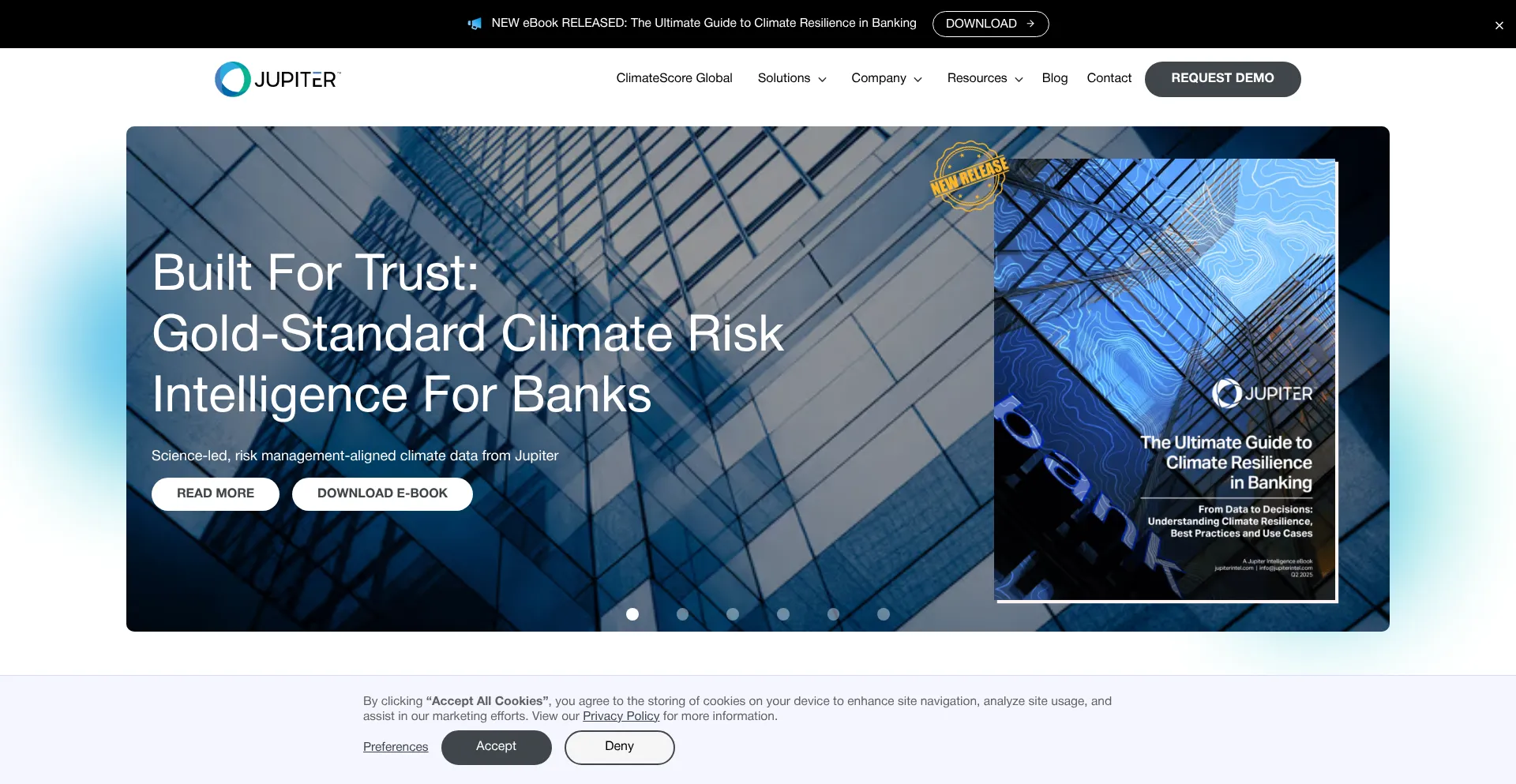 Website screenshot of Jupiterintel.com