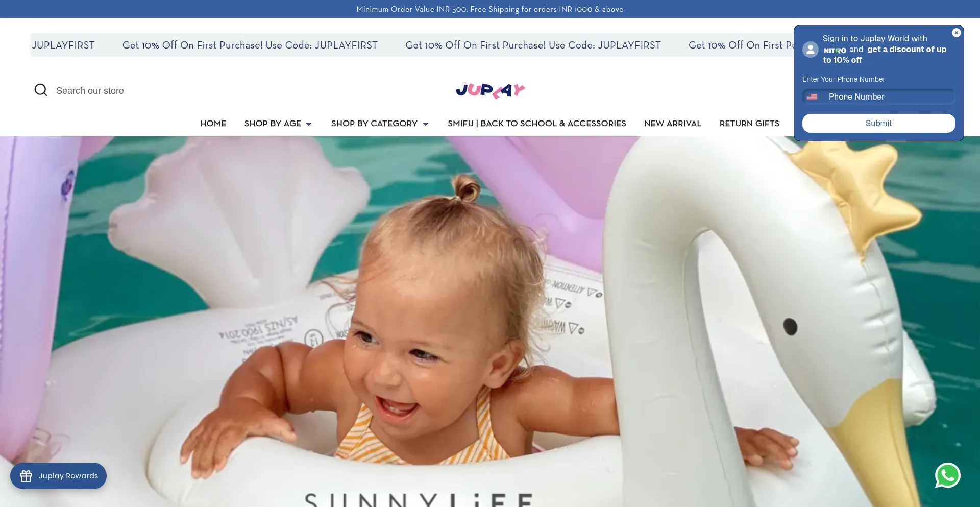 Website screenshot of Juplayworld.com