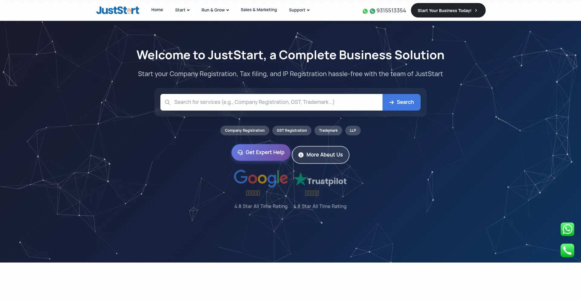 ¿És Seguro y Confiable Juststart.co.in?
