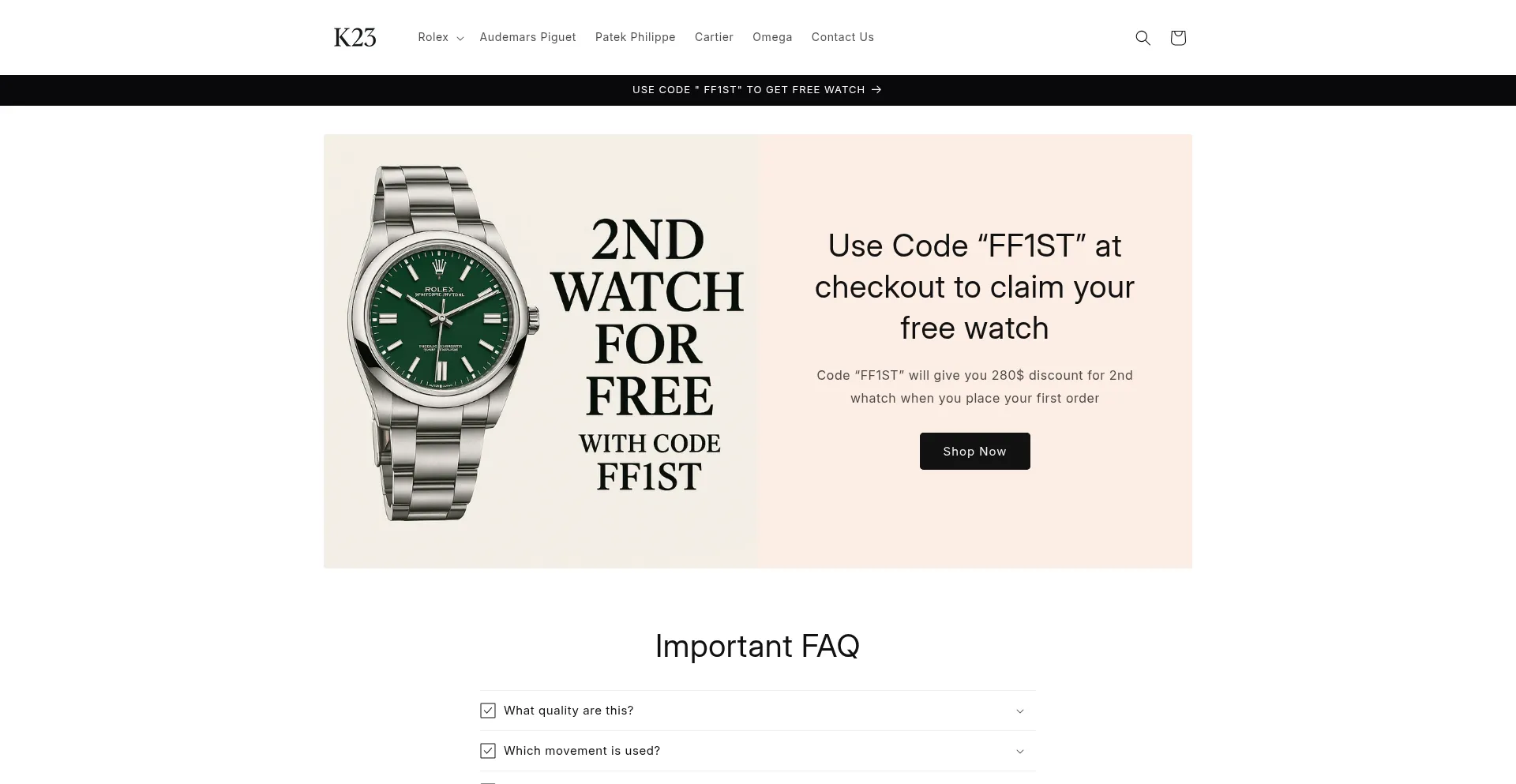 ¿És Seguro y Confiable K23watch.store?