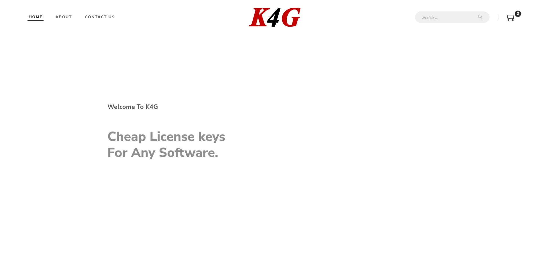 Website screenshot of K4g.shop