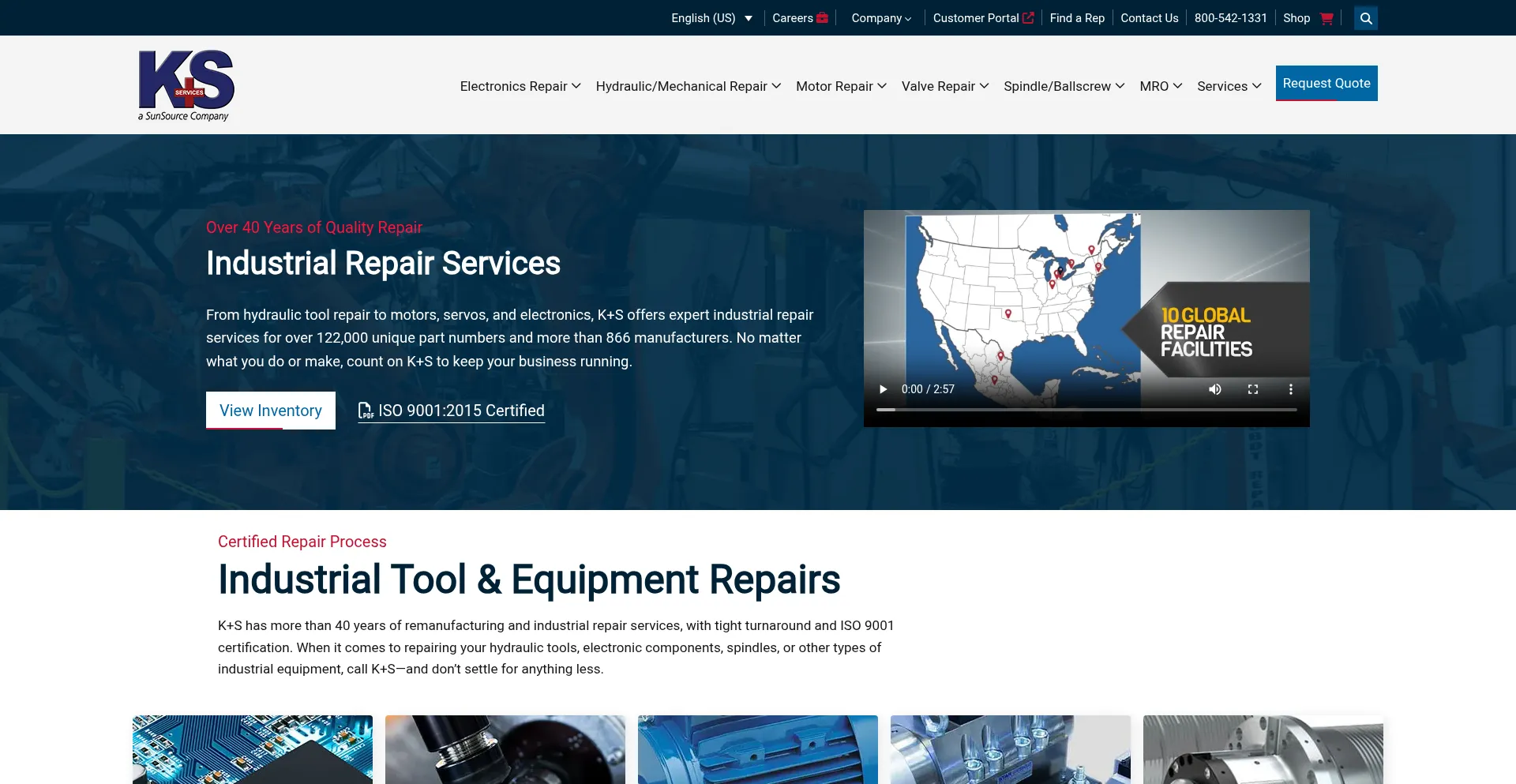 Website screenshot of K-and-s.com