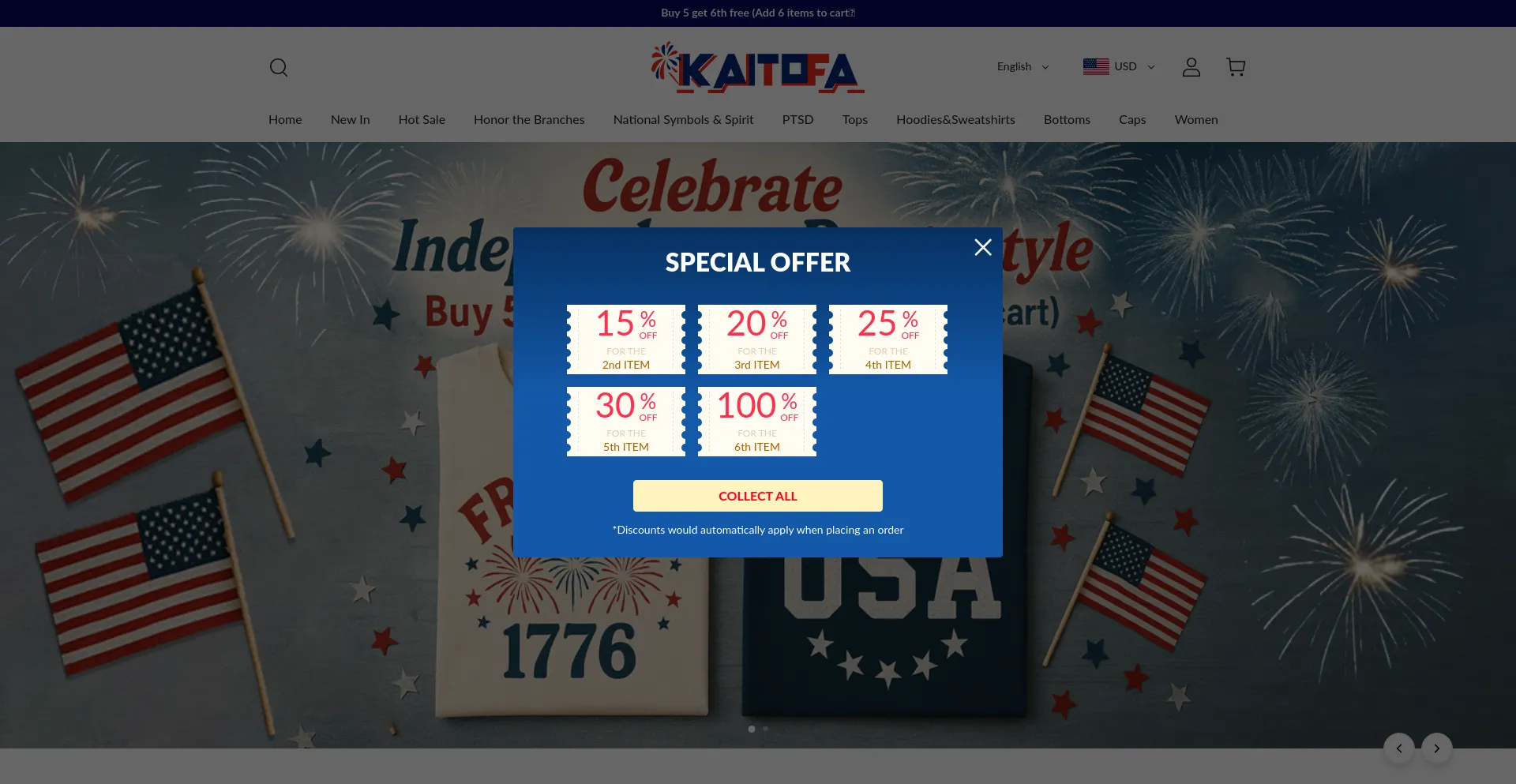 Website screenshot of Kaitofa.com