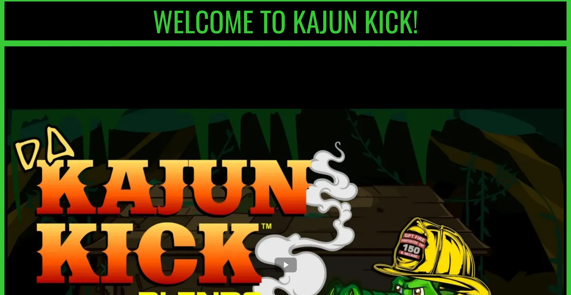 Website screenshot of Kajunkick.com
