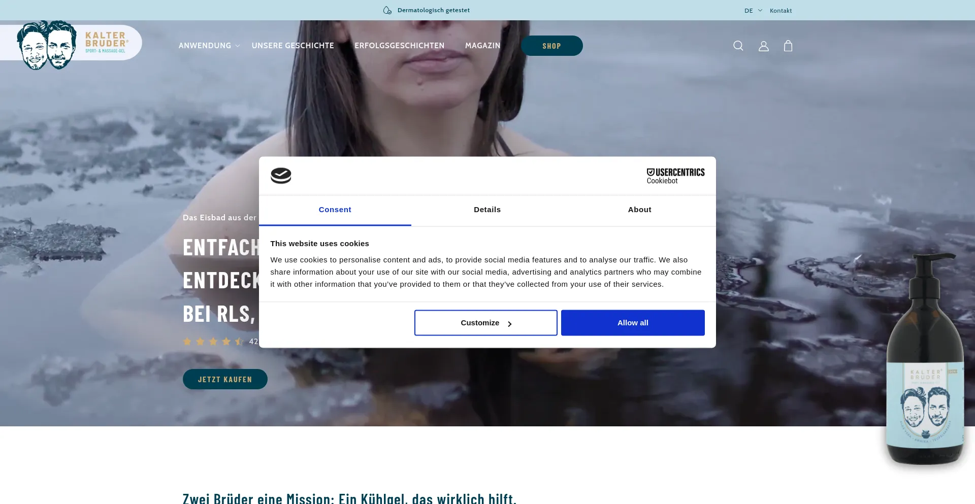 Website screenshot of Kalter-bruder.de