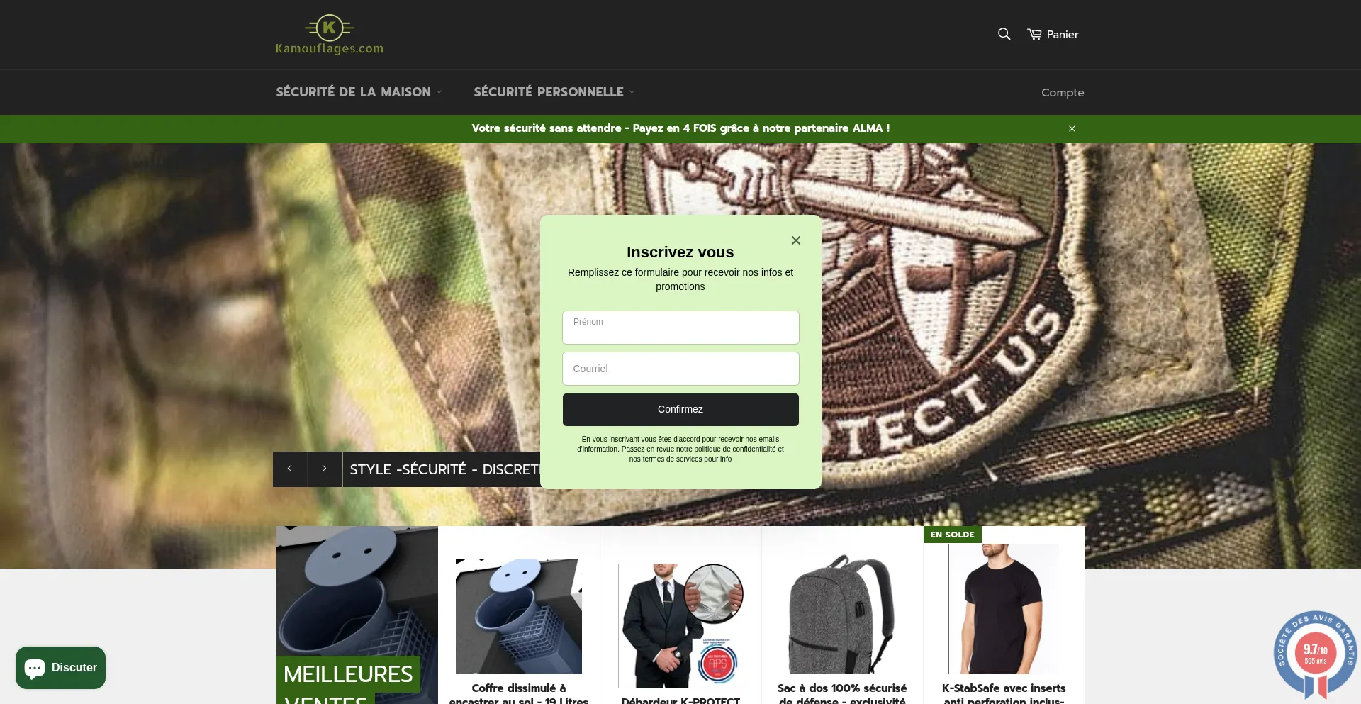 Kamouflages.com Screenshot