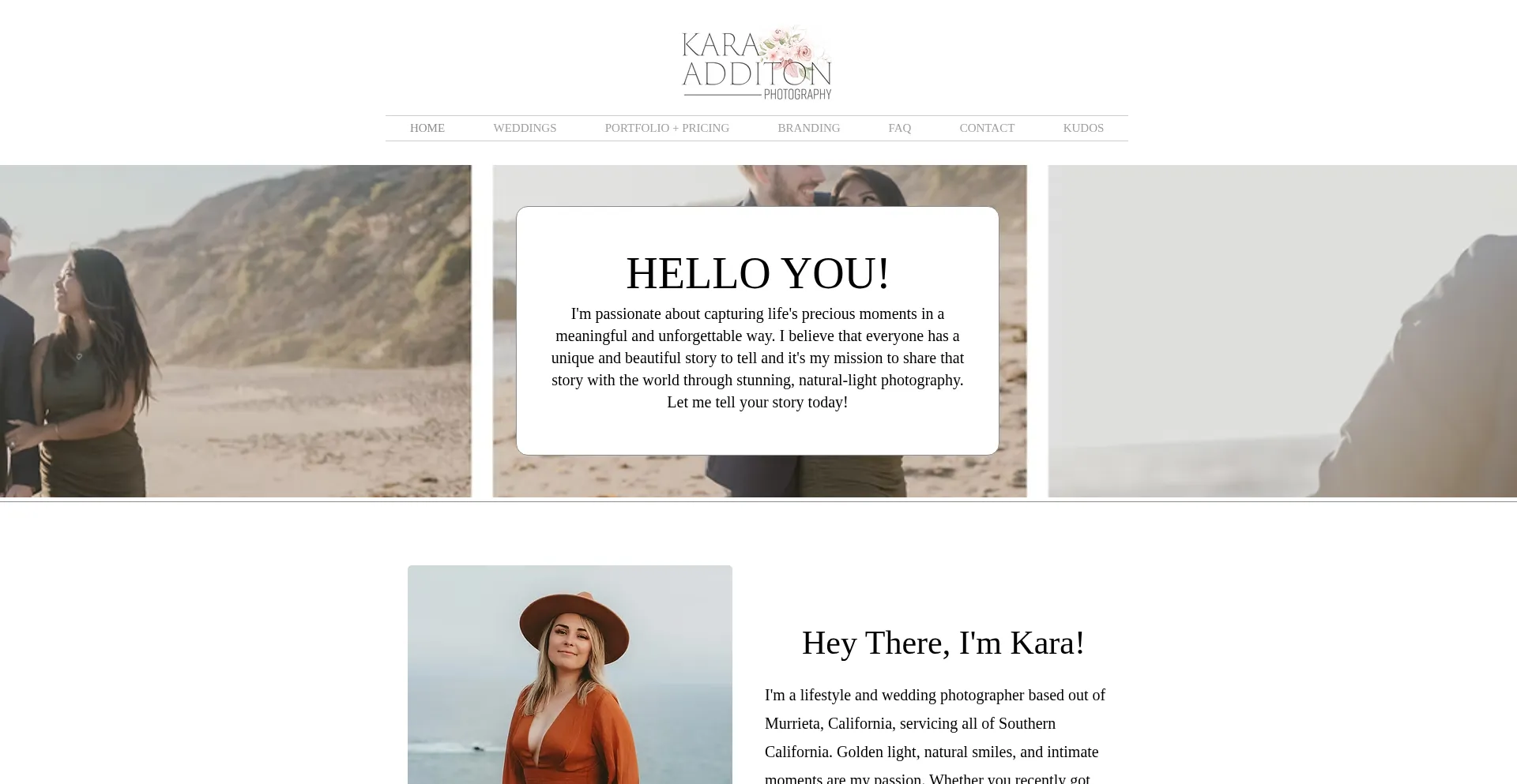 Website screenshot of Karaadditonphotography.com