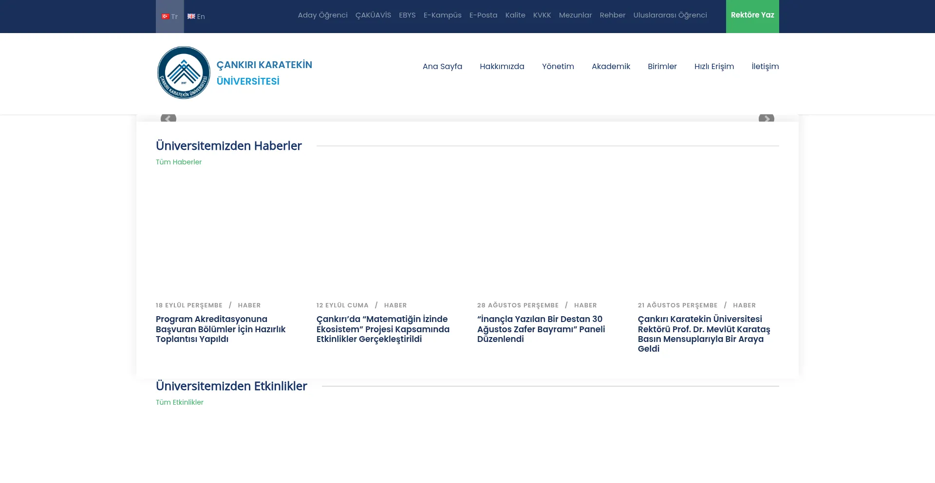 Karatekin.edu.tr Screenshot