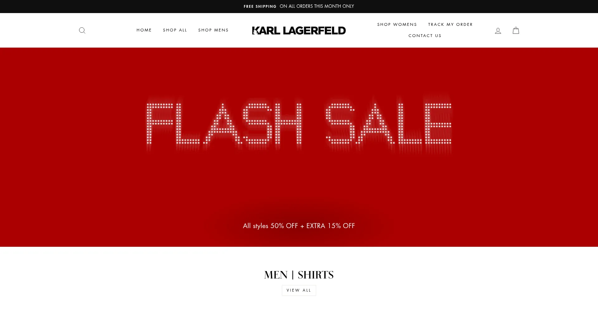 Website screenshot of Karlretailoutlet.co.za