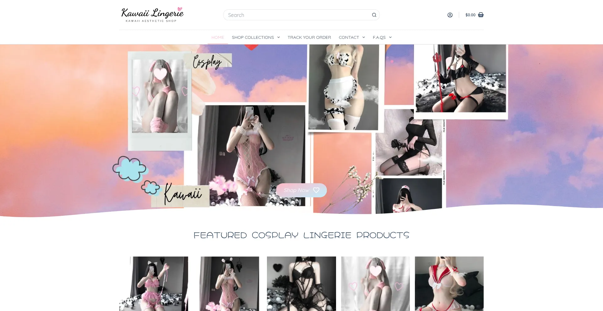 Website screenshot of Kawaiilingerie.com