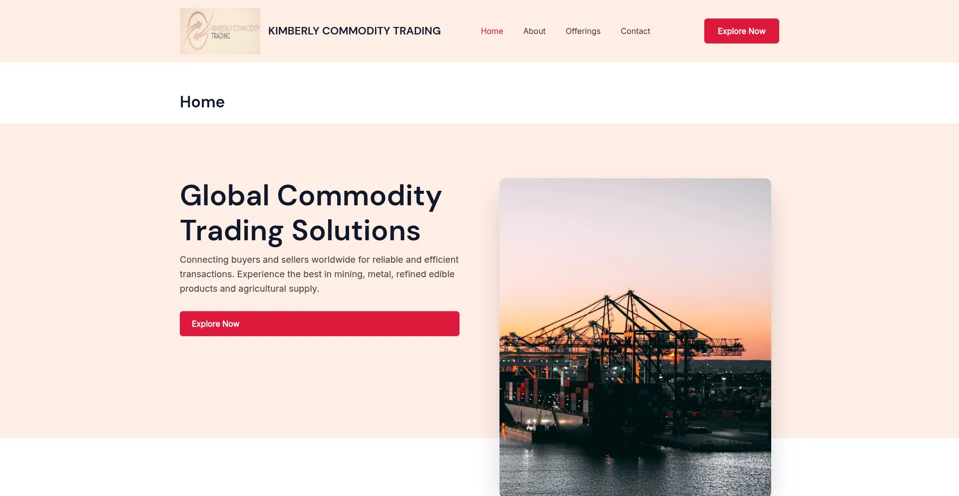Website screenshot of Kctholdings.co.za