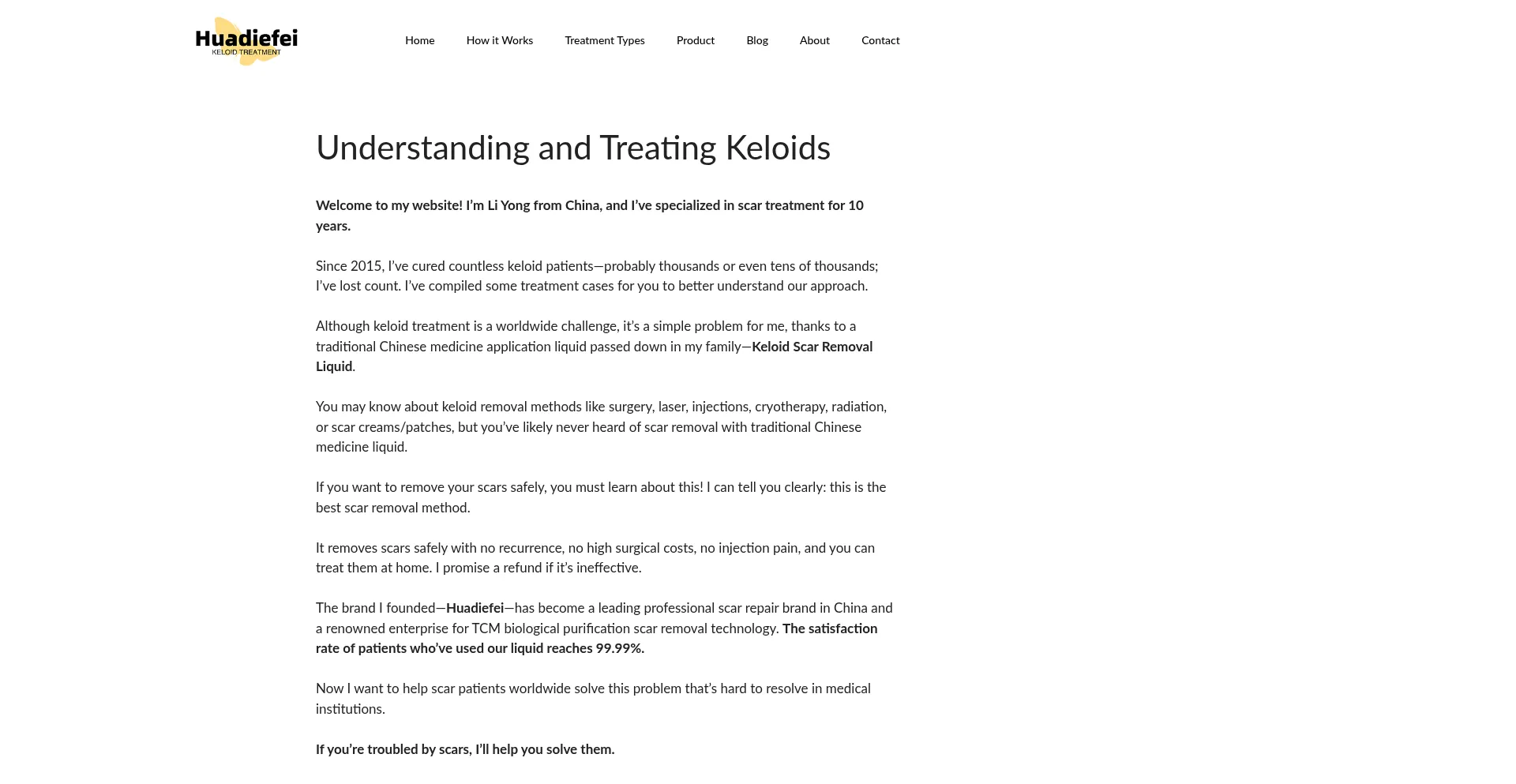 ¿És Seguro y Confiable Keloidstreatment.com?