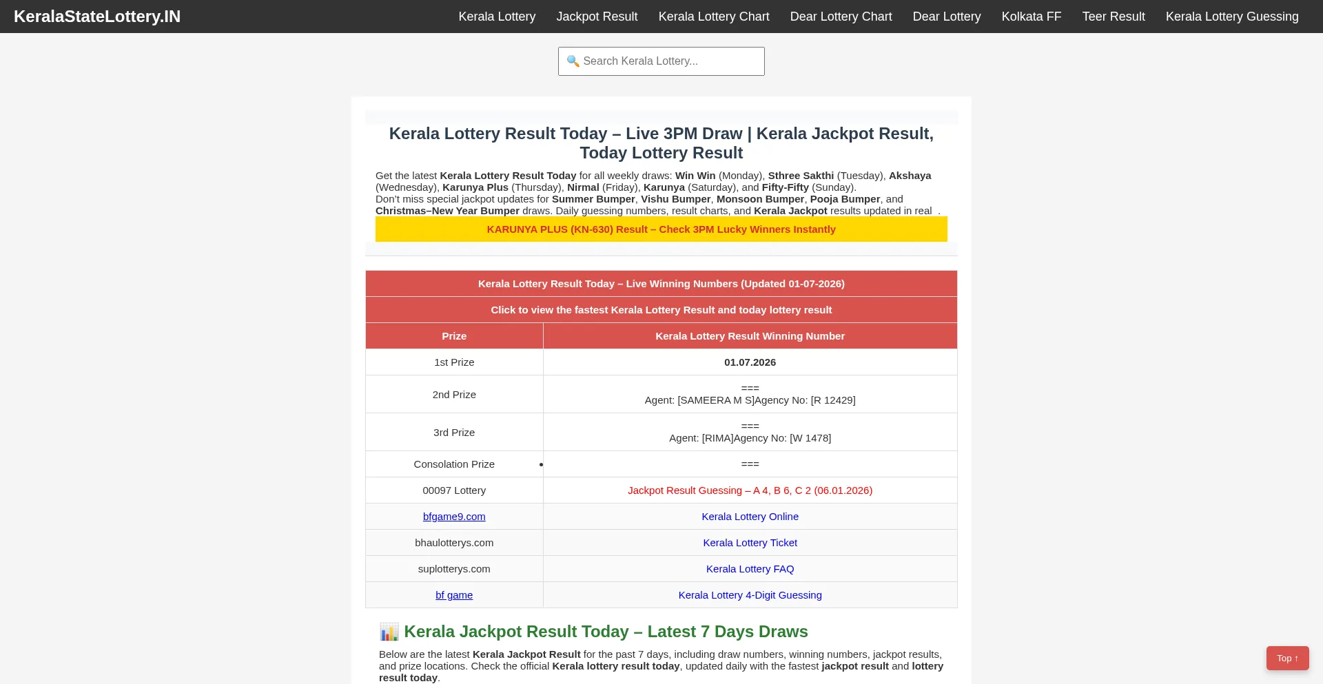Keralastatelottery.in