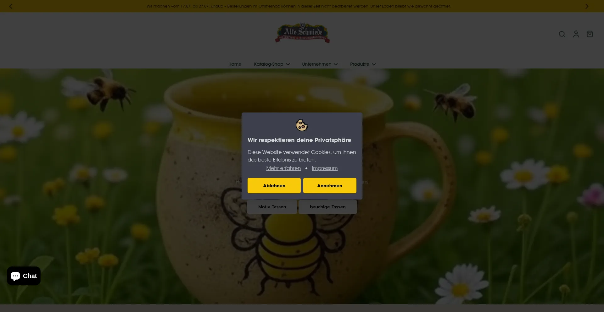 Website screenshot of Keramikshop.shop