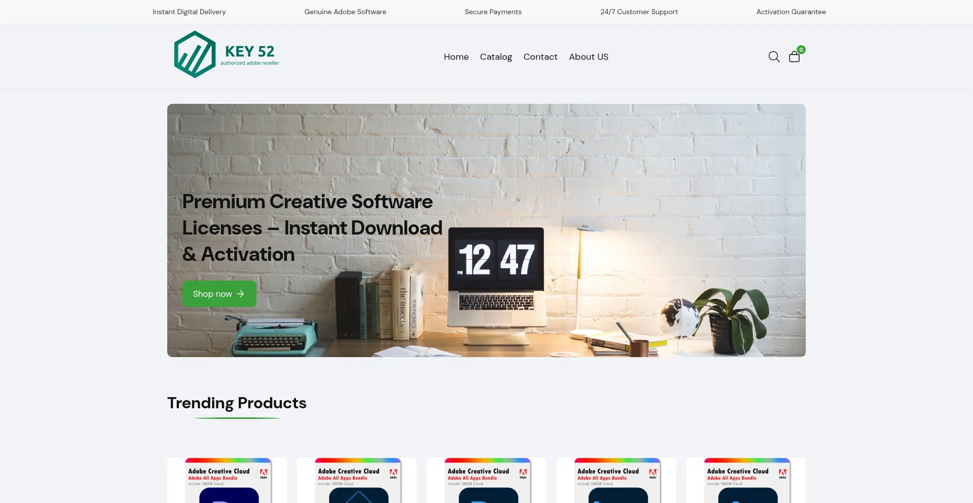 Website screenshot of Key52.com