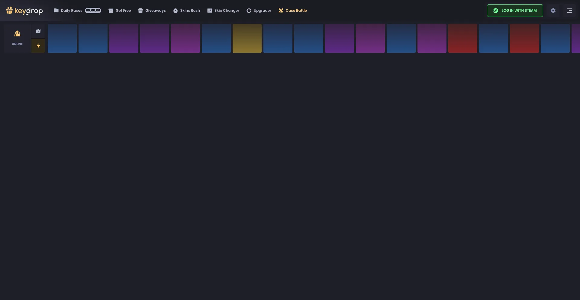 Website screenshot of Key-drop.com