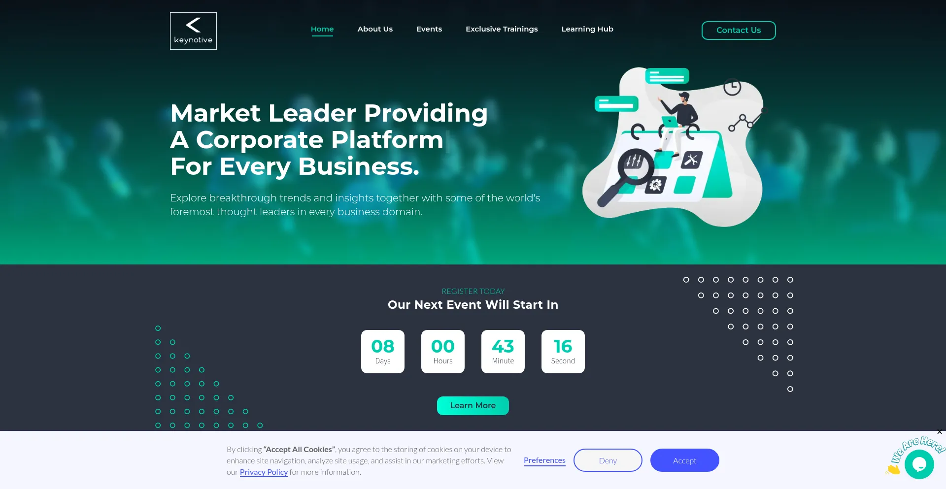 Website screenshot of Keynotive.co.uk