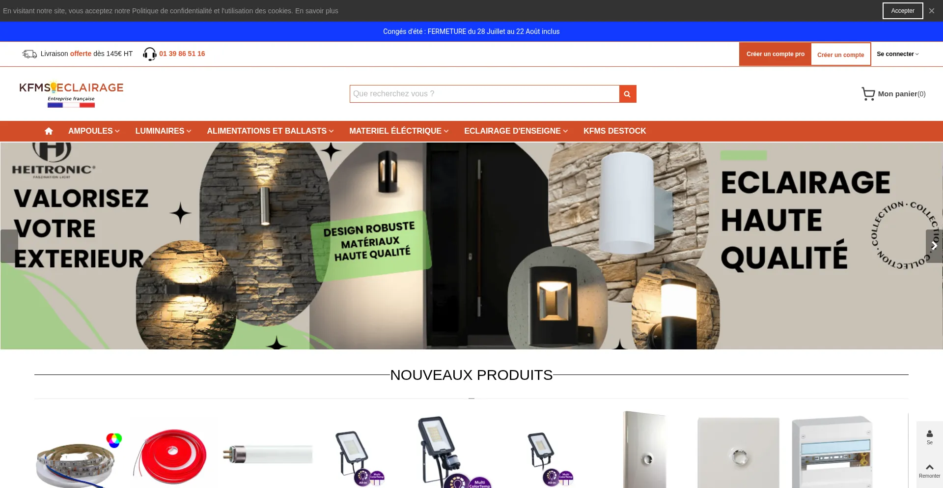 Website screenshot of Kfms.fr