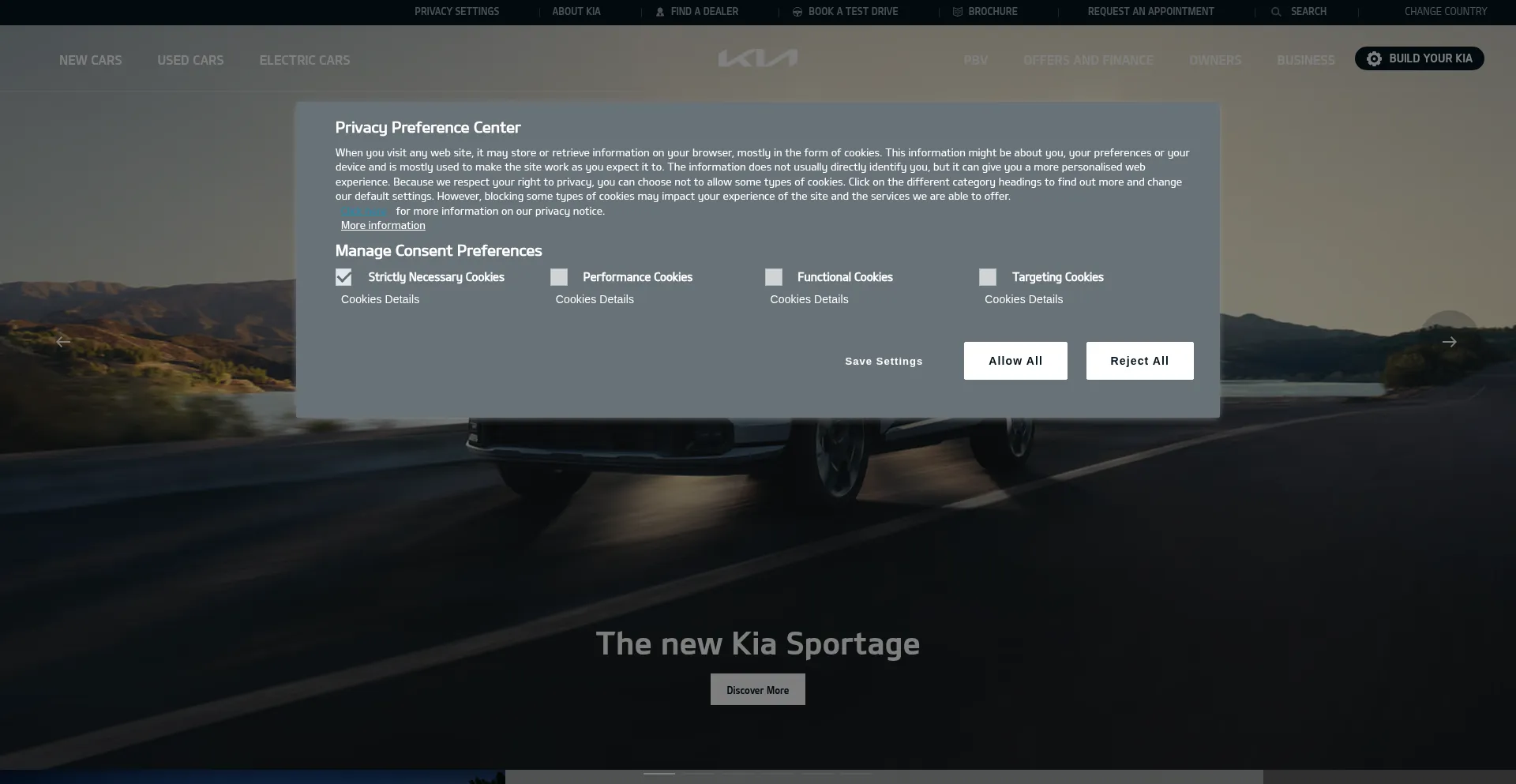 Kia.co.uk Screenshot
