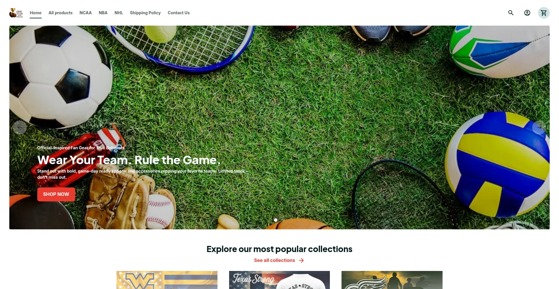 Website screenshot of Kickoffgearco.com