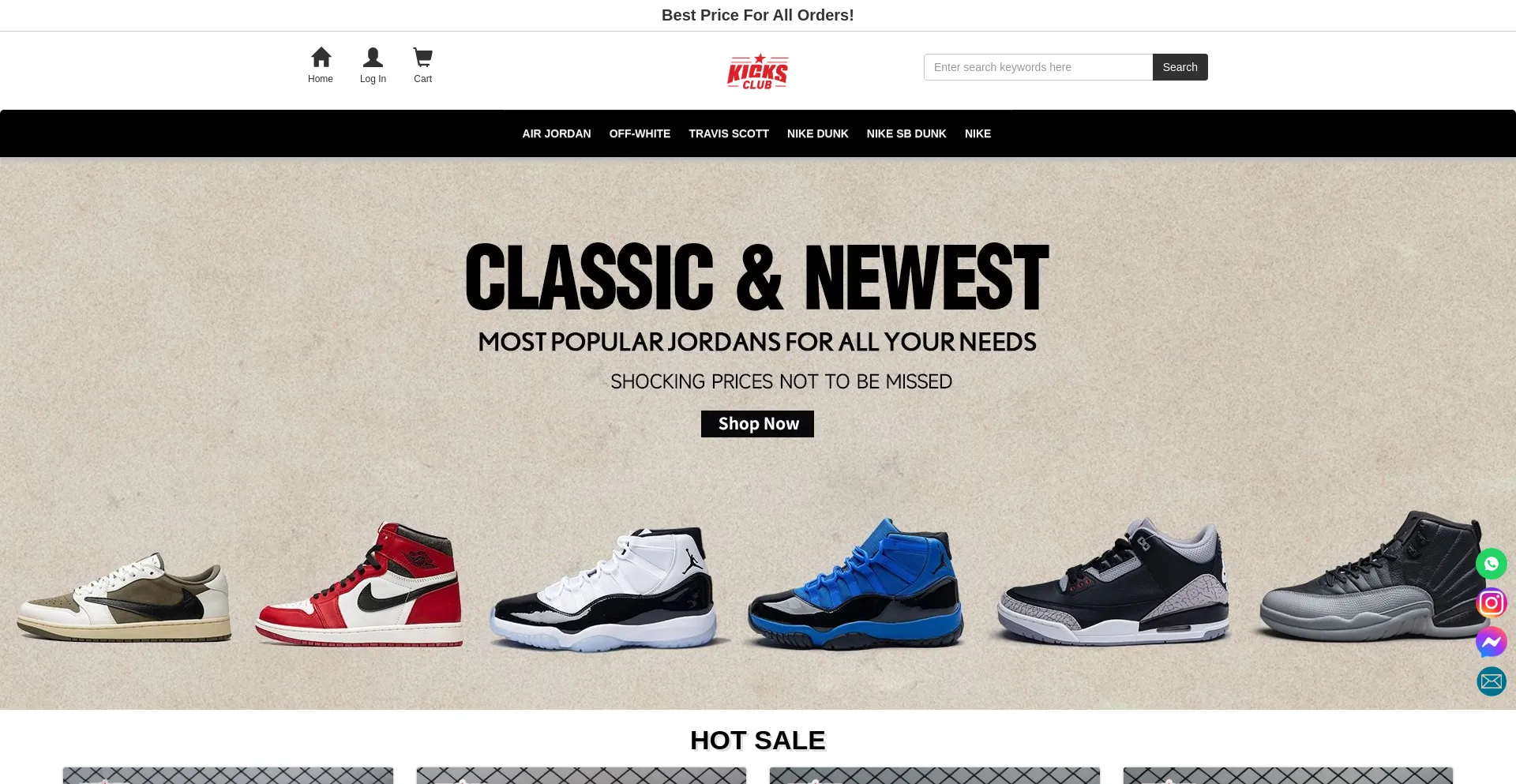 Website screenshot of Kicksgreat.com.co