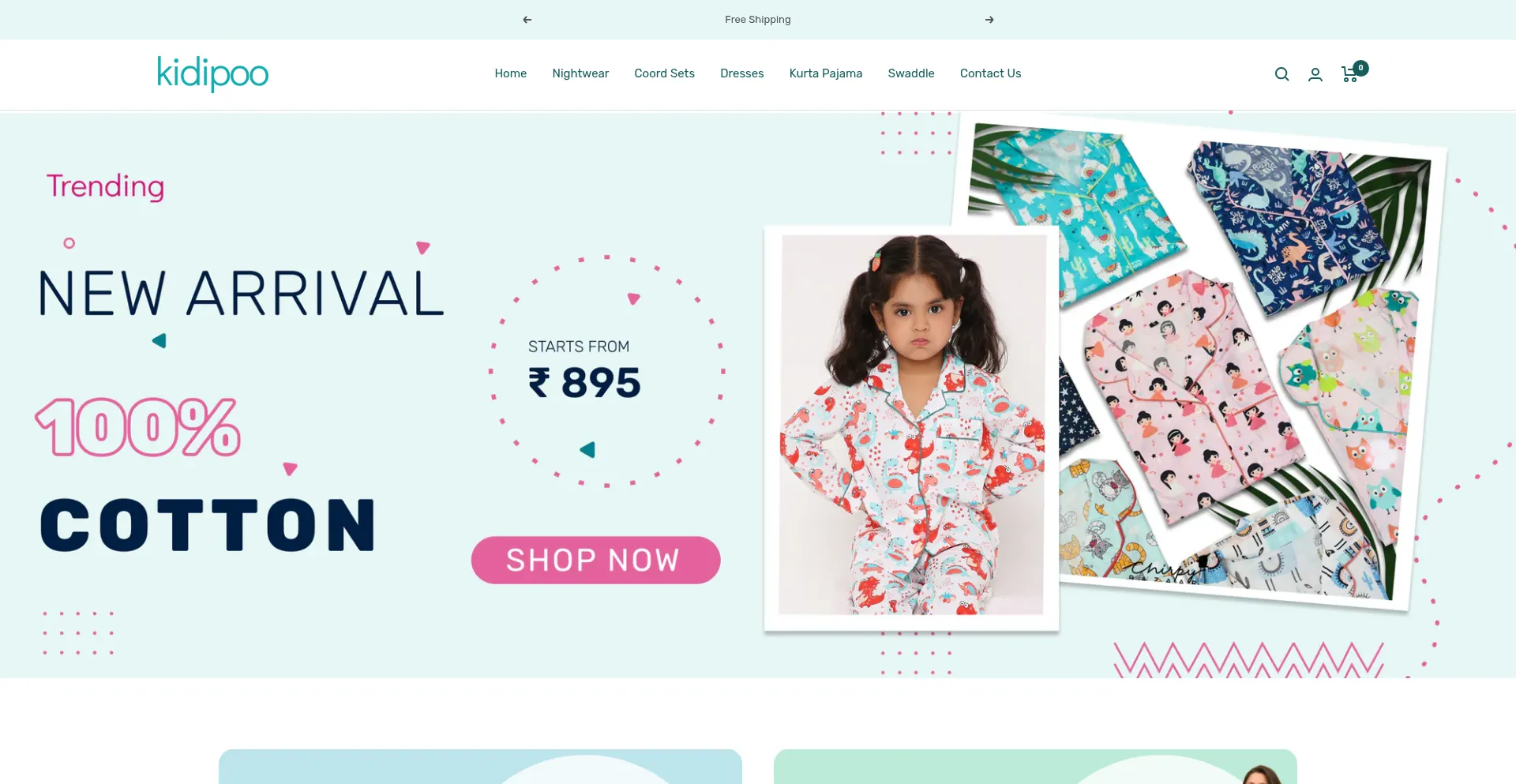 Website screenshot of Kidipoo.com