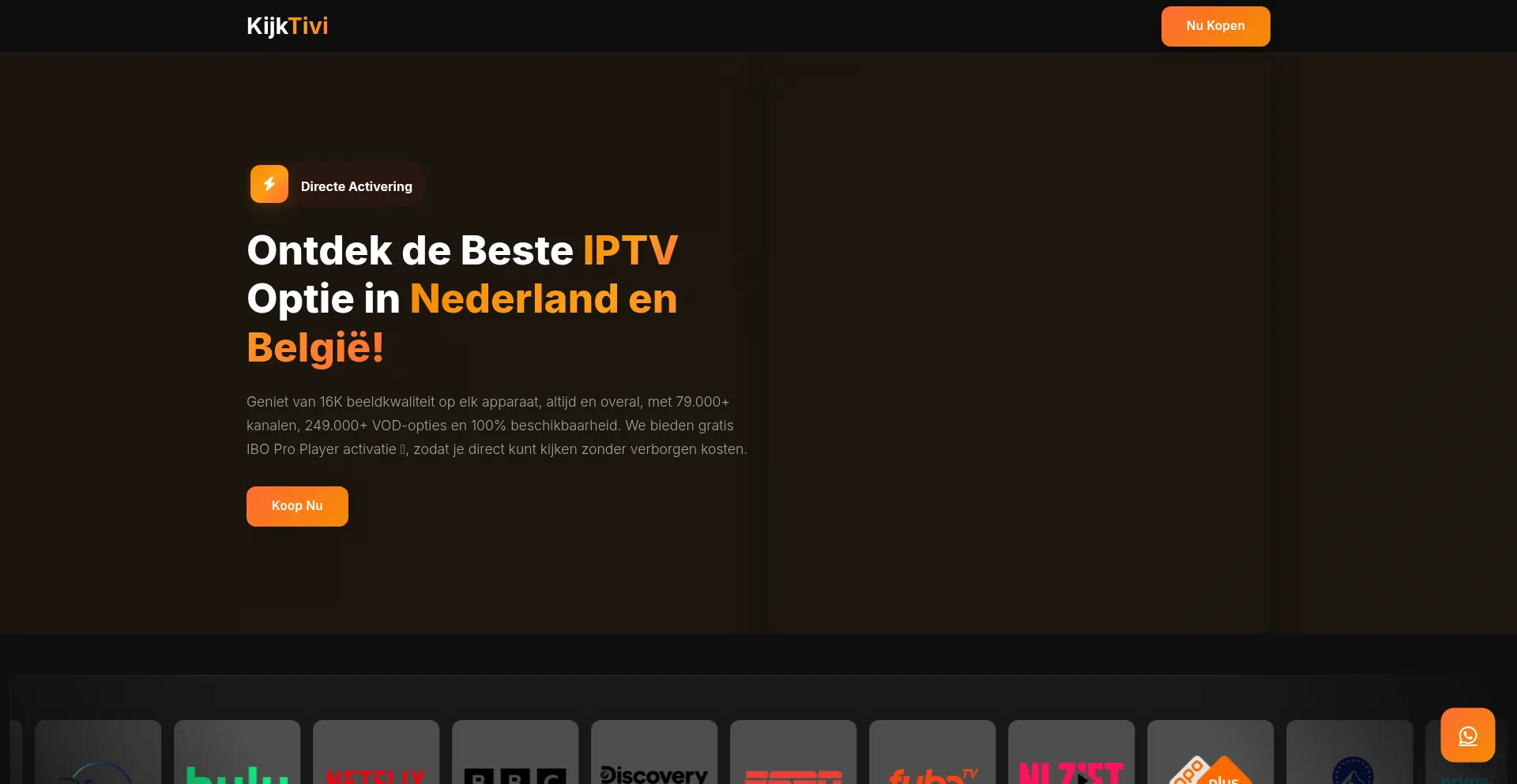 Website screenshot of Kijktivi.nl