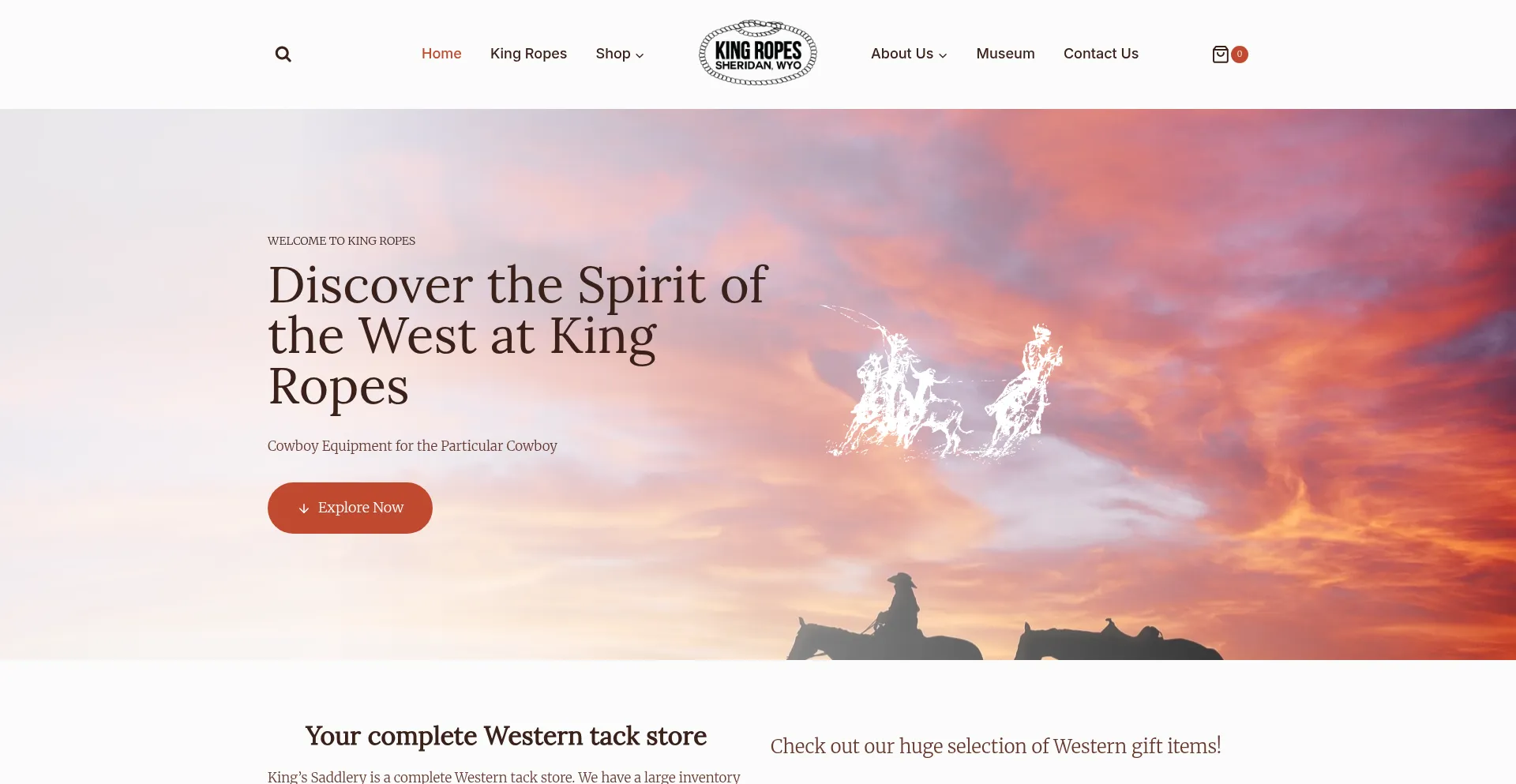Website screenshot of Kingropes.com