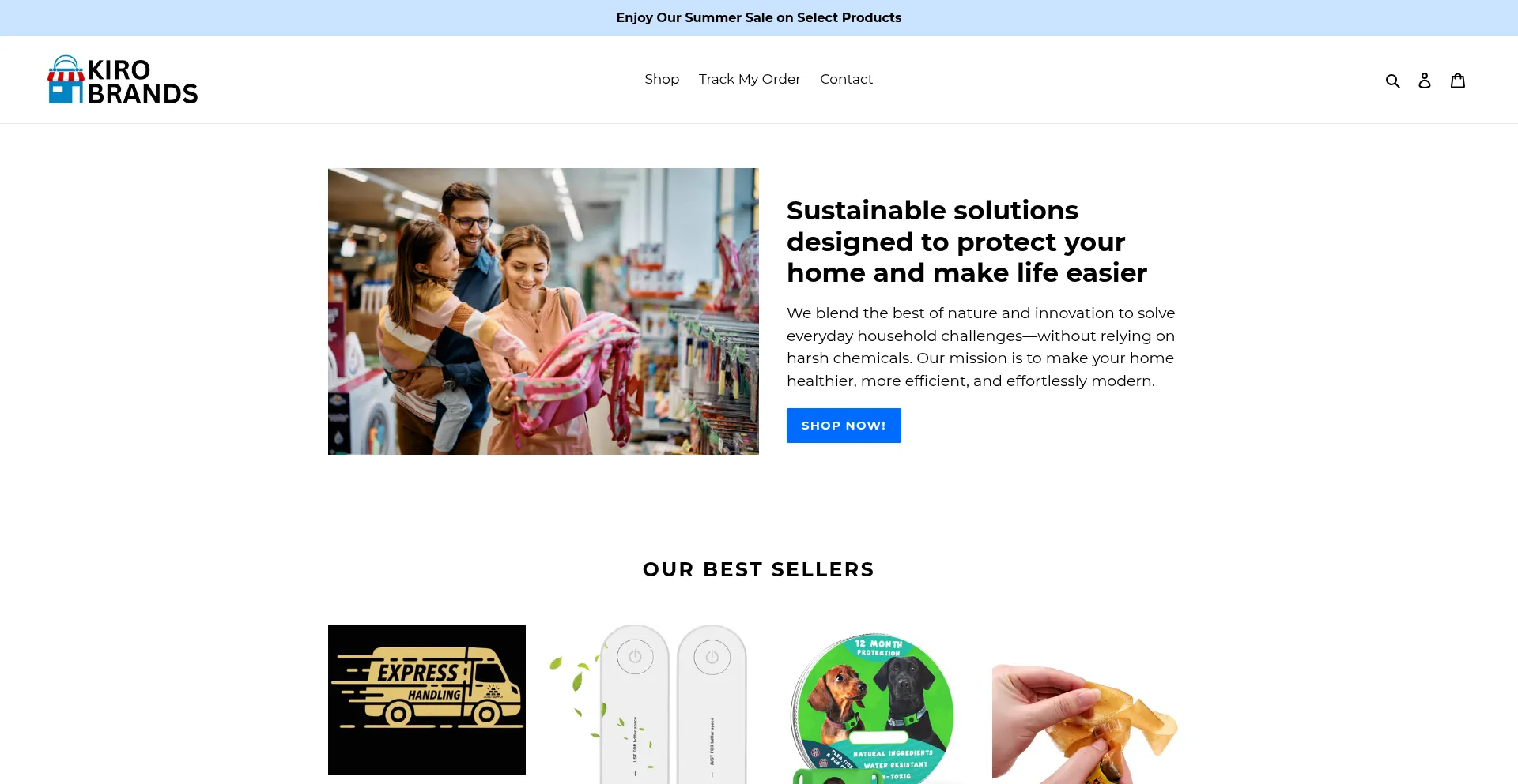 Kirobrands.com Screenshot